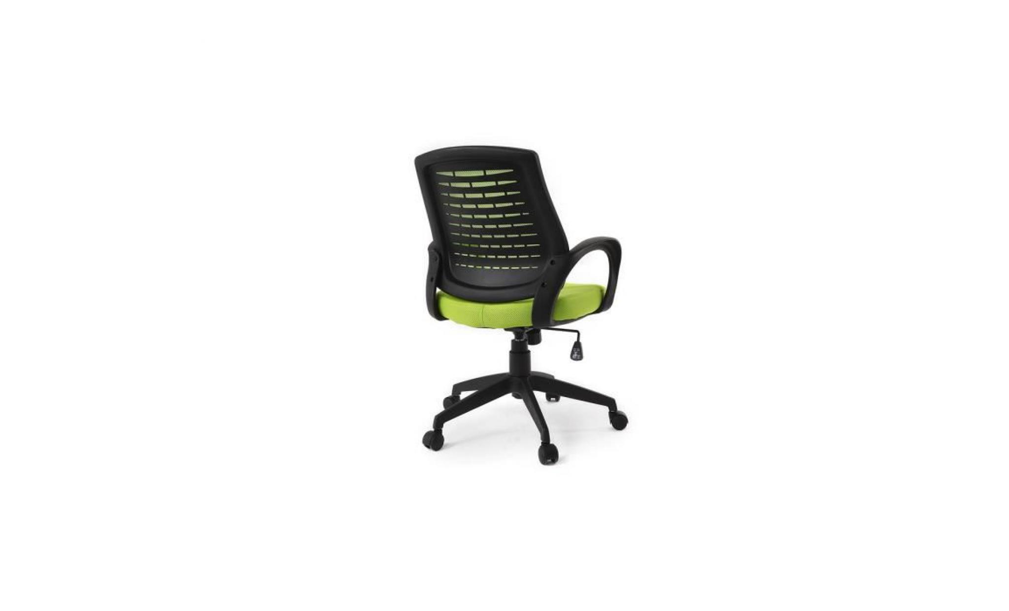 fauteuil de bureau design mesh vert junio pas cher