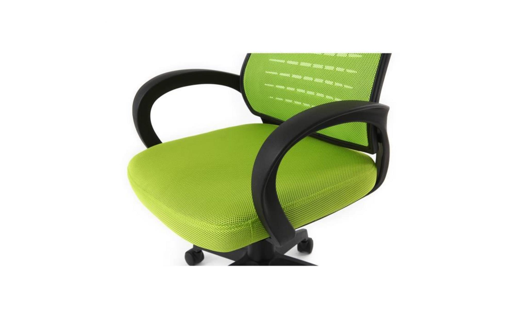 fauteuil de bureau design mesh vert junio pas cher