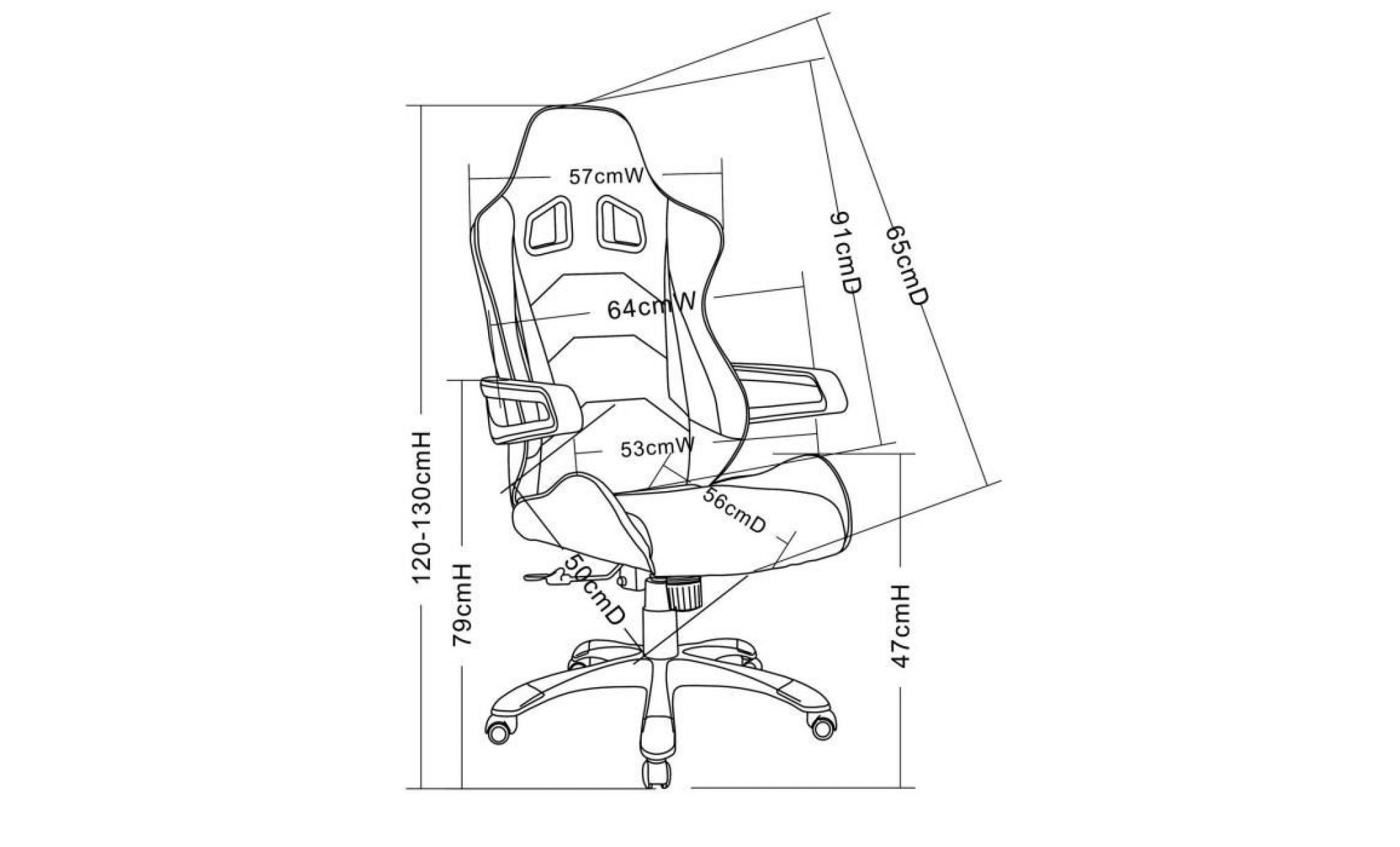 fauteuil de bureau design pvc noir et marron pas cher