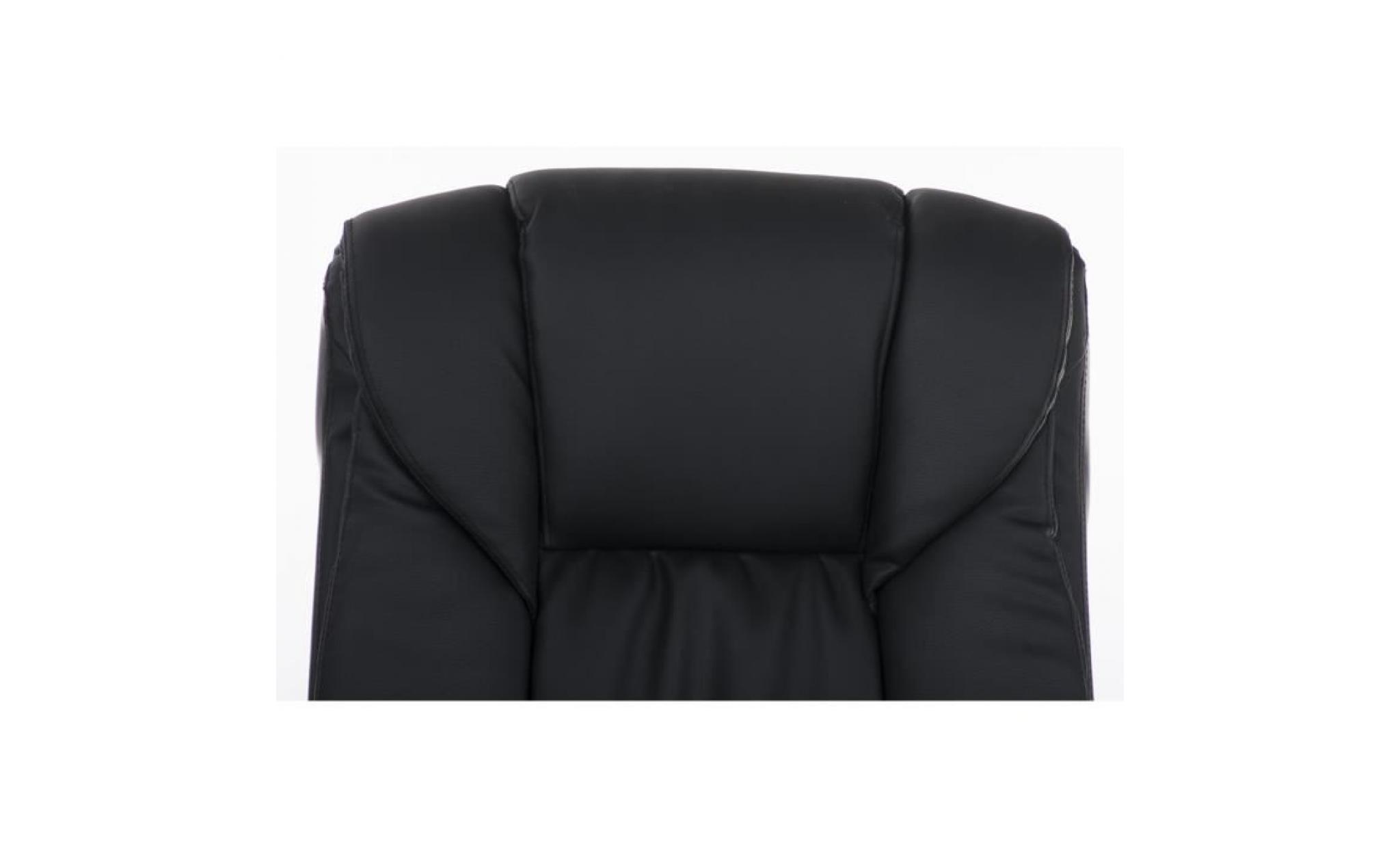 fauteuil de bureau en polyuréthane coloris noir   104 114 x 66 x 68 cm pas cher