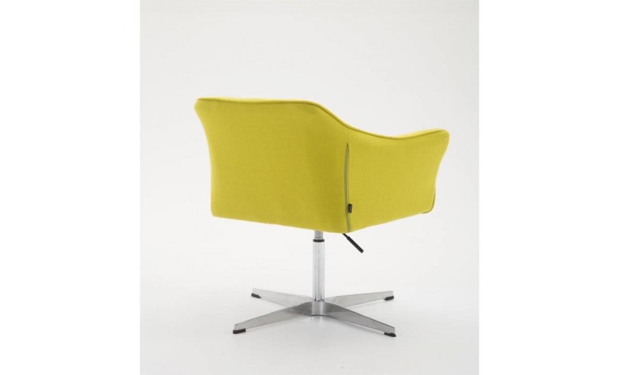 fauteuil de bureau ergonomique sans roulettes en tissu jaune hauteur réglable fal10040 pas cher
