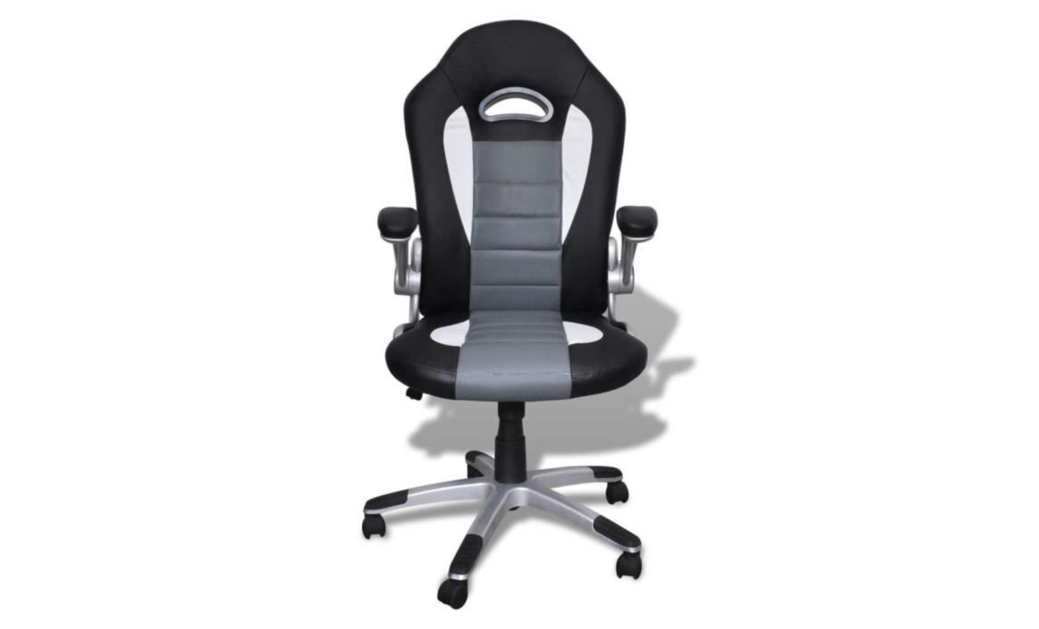 fauteuil de bureau gris design moderne pas cher