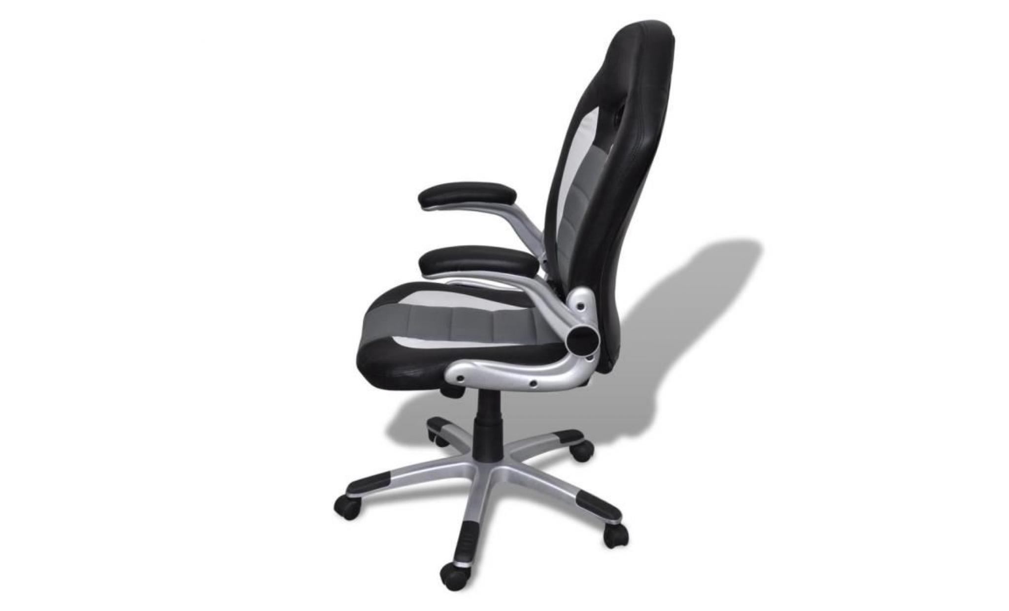 fauteuil de bureau gris design moderne pas cher