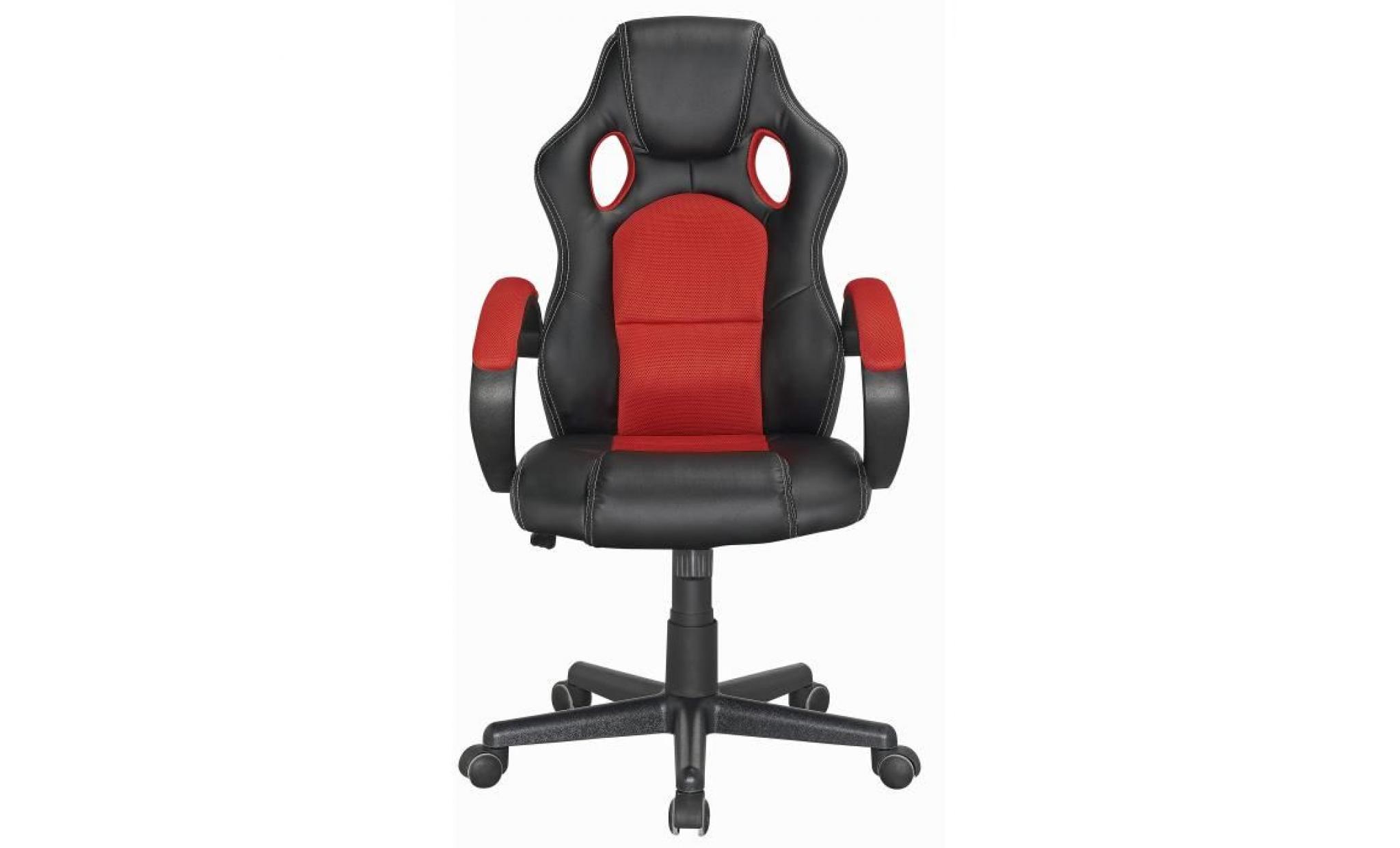 fauteuil de bureau max rouge et noir