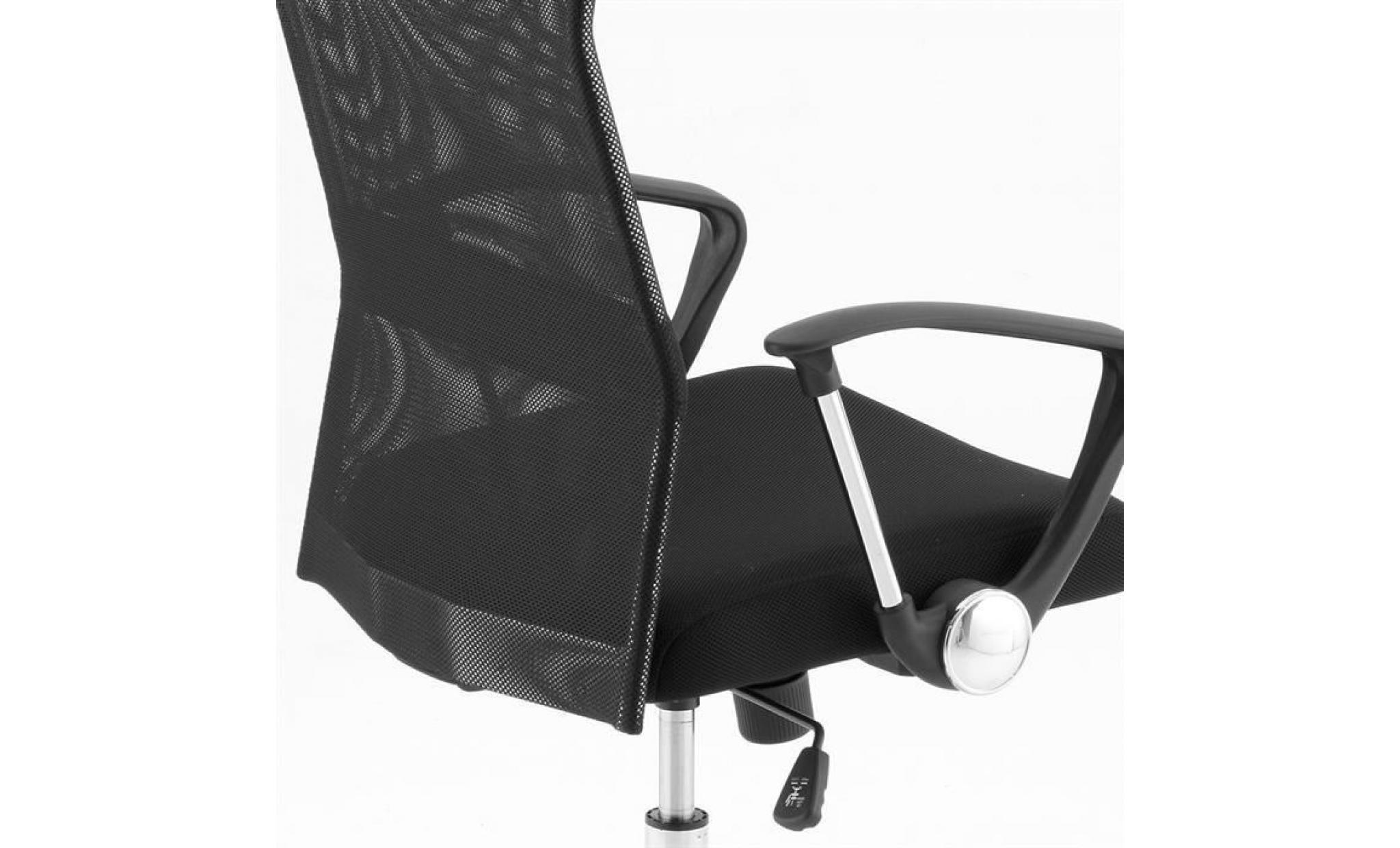 fauteuil de bureau noir avec accoudoirs pas cher