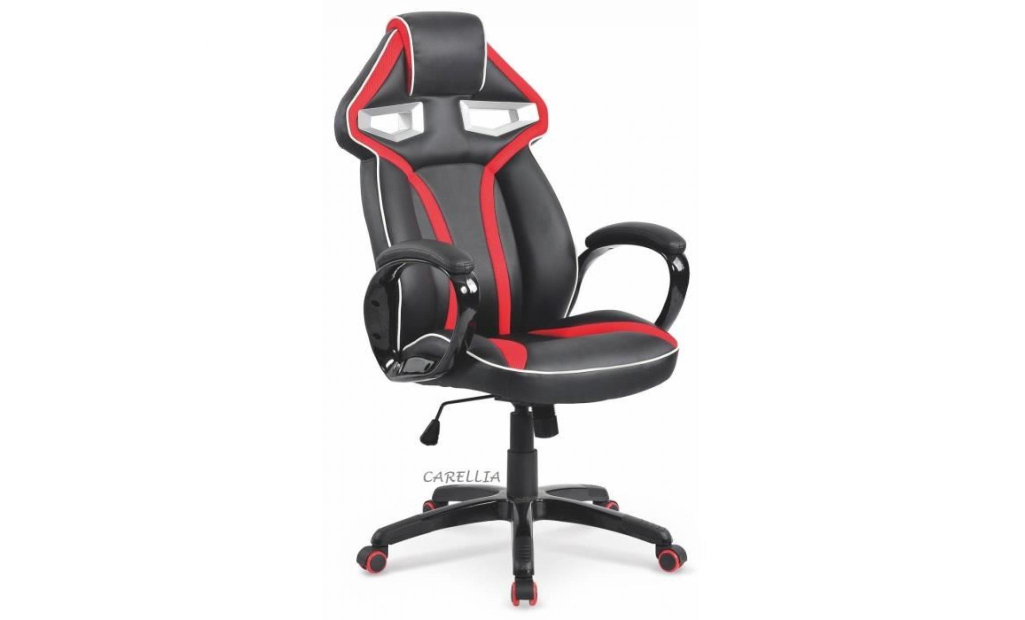 fauteuil de bureau   noir / rouge