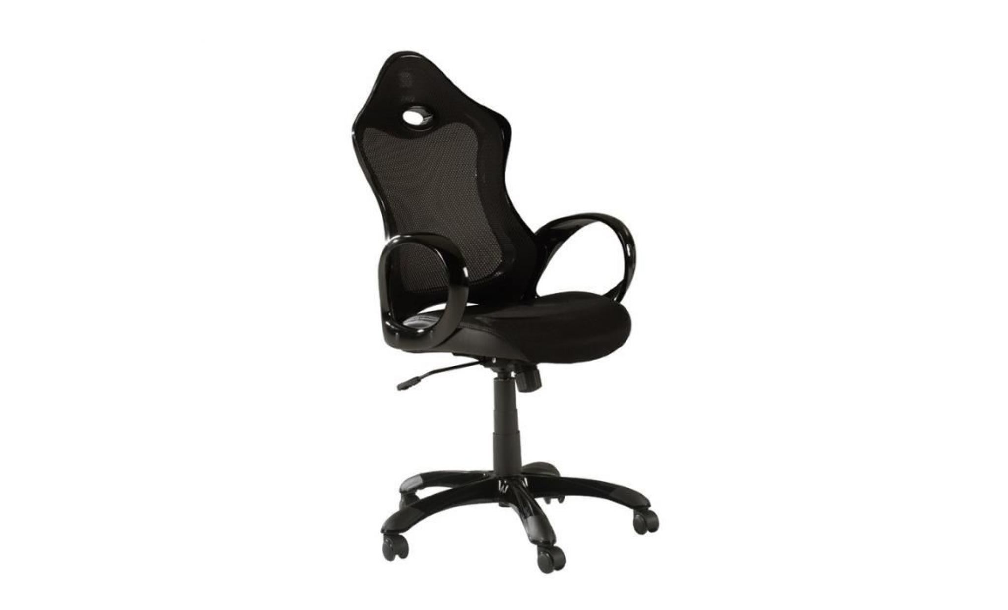 fauteuil de bureau noir   silvain   l 68 x l 63 x h 109 cm