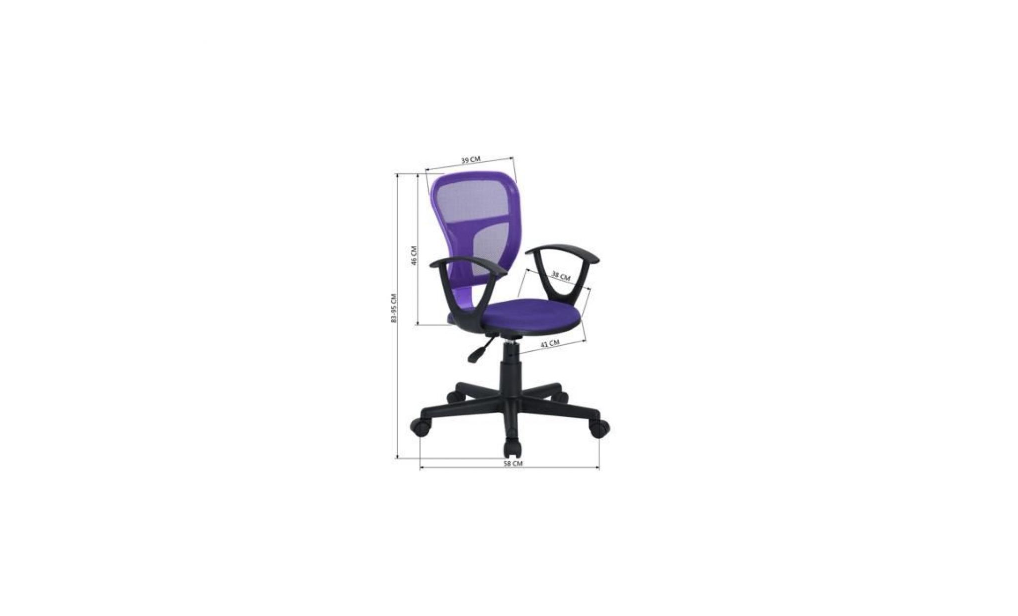 fauteuil de bureau obama violet pas cher