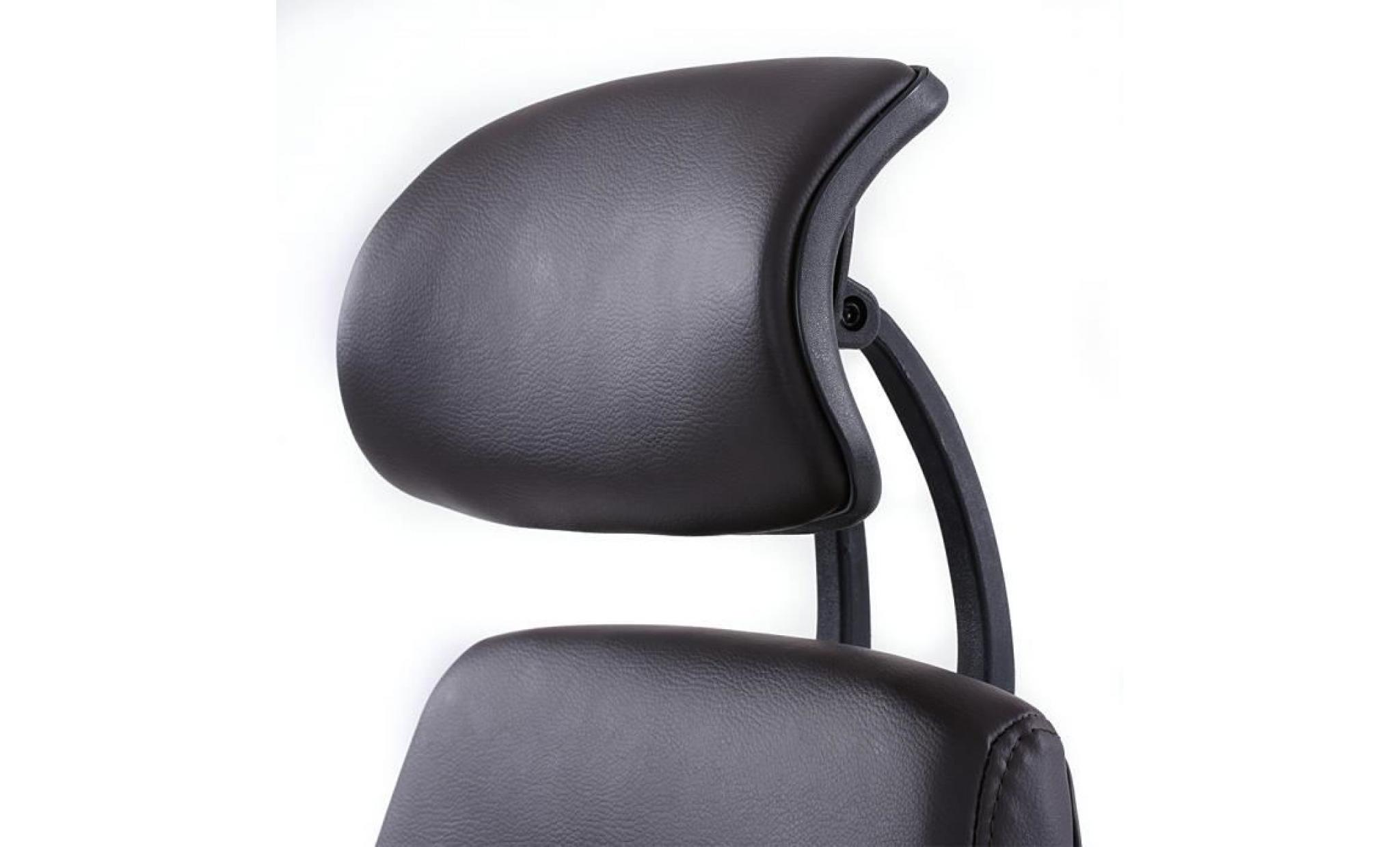 fauteuil de bureau pivotant et réglable, chaise de bureau marron foncé