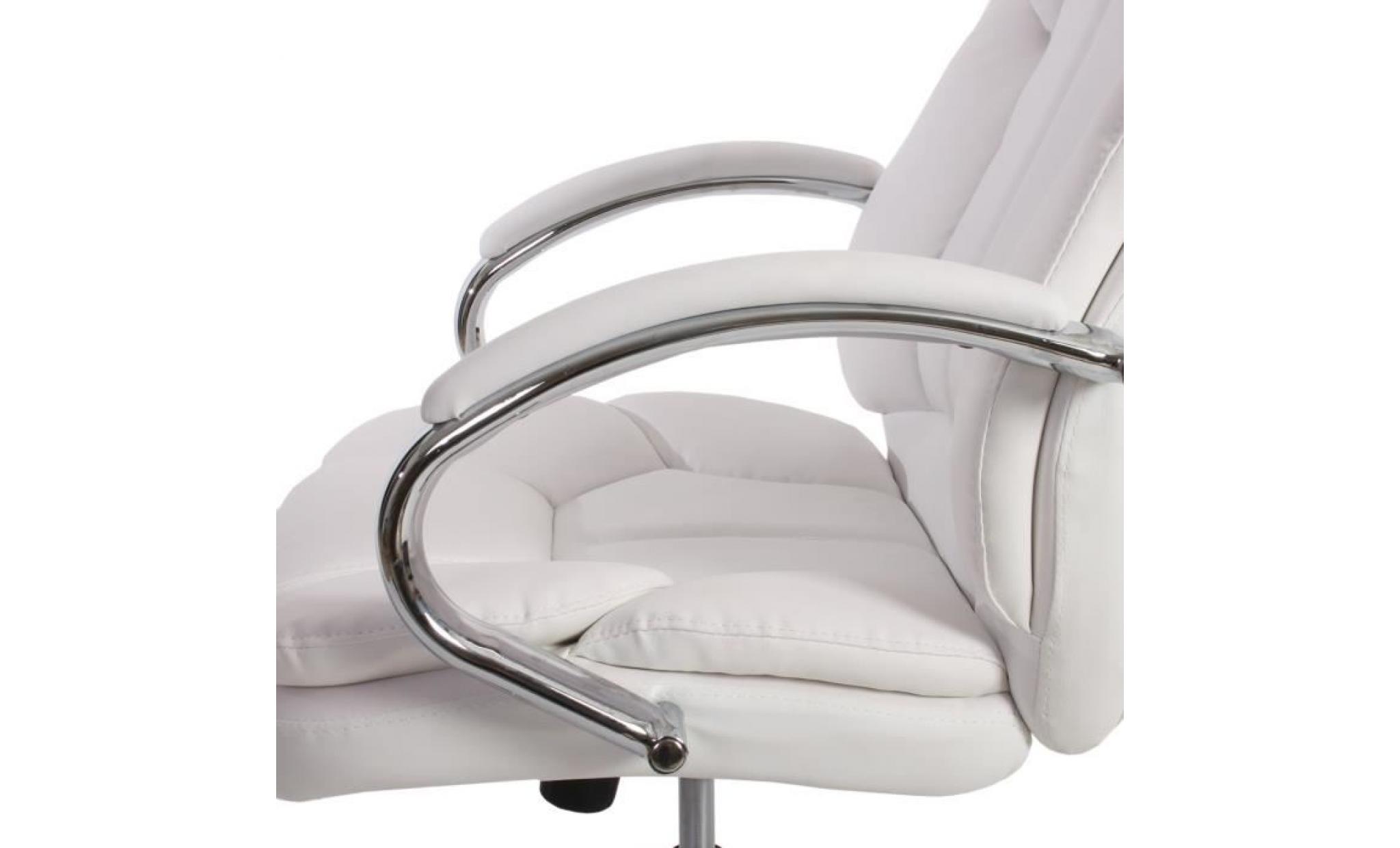 fauteuil de bureau pro xxl alaska   cuir synthÉtique blanc   couleur principale:blanc pas cher
