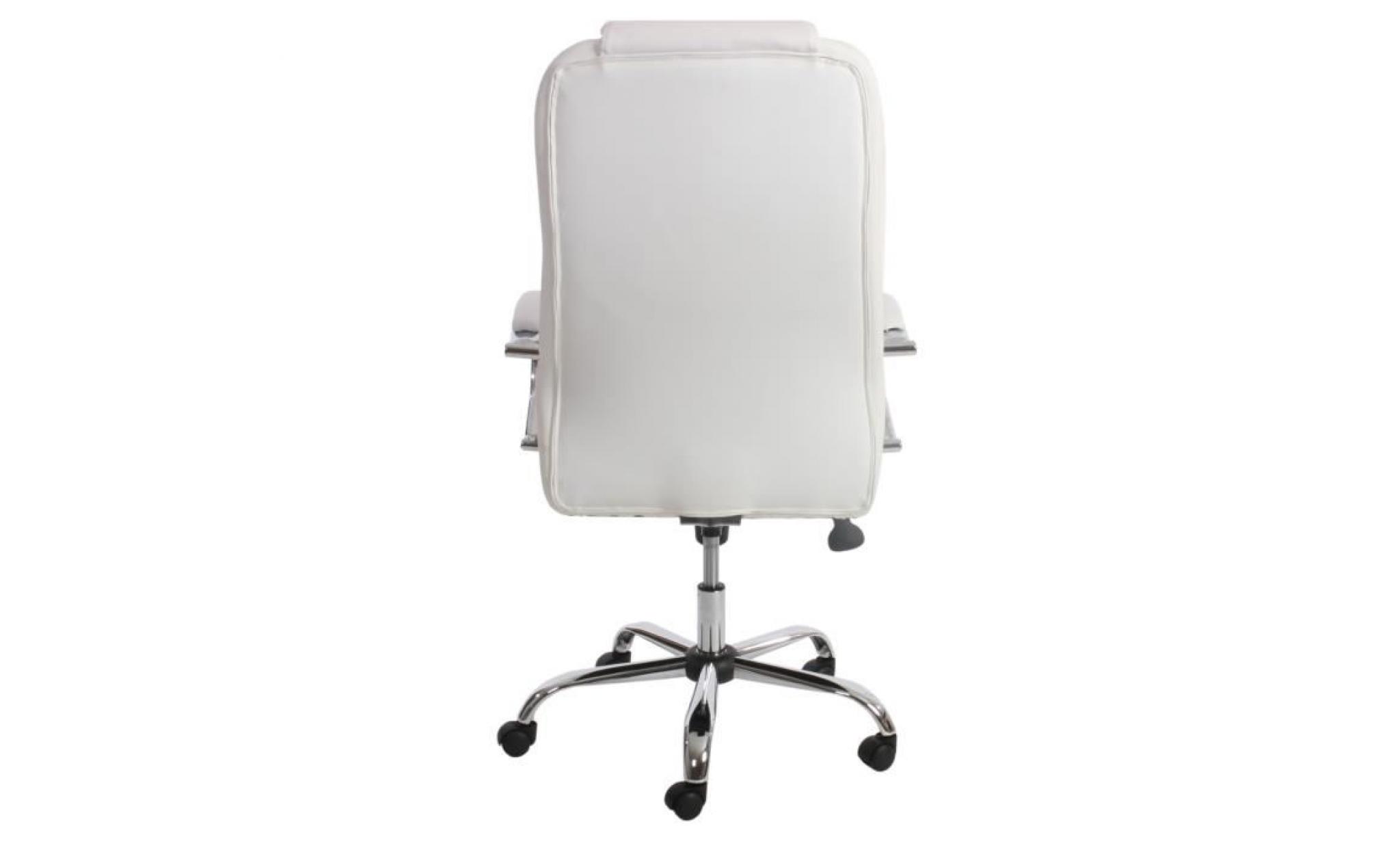 fauteuil de bureau pro xxl alaska   cuir synthÉtique blanc   couleur principale:blanc pas cher