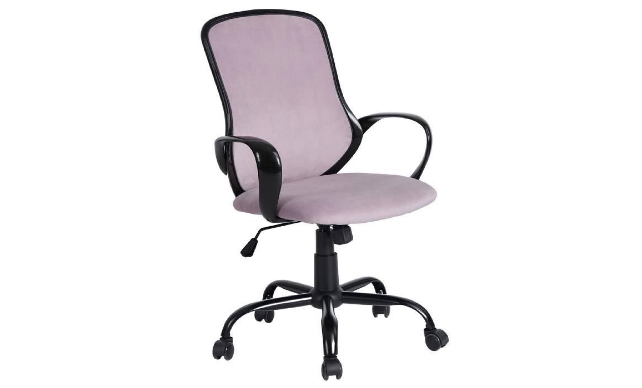 fauteuil de bureau rose avec dossier ergonomique en tissu respirant accoudoir en plastique,marque homy casa