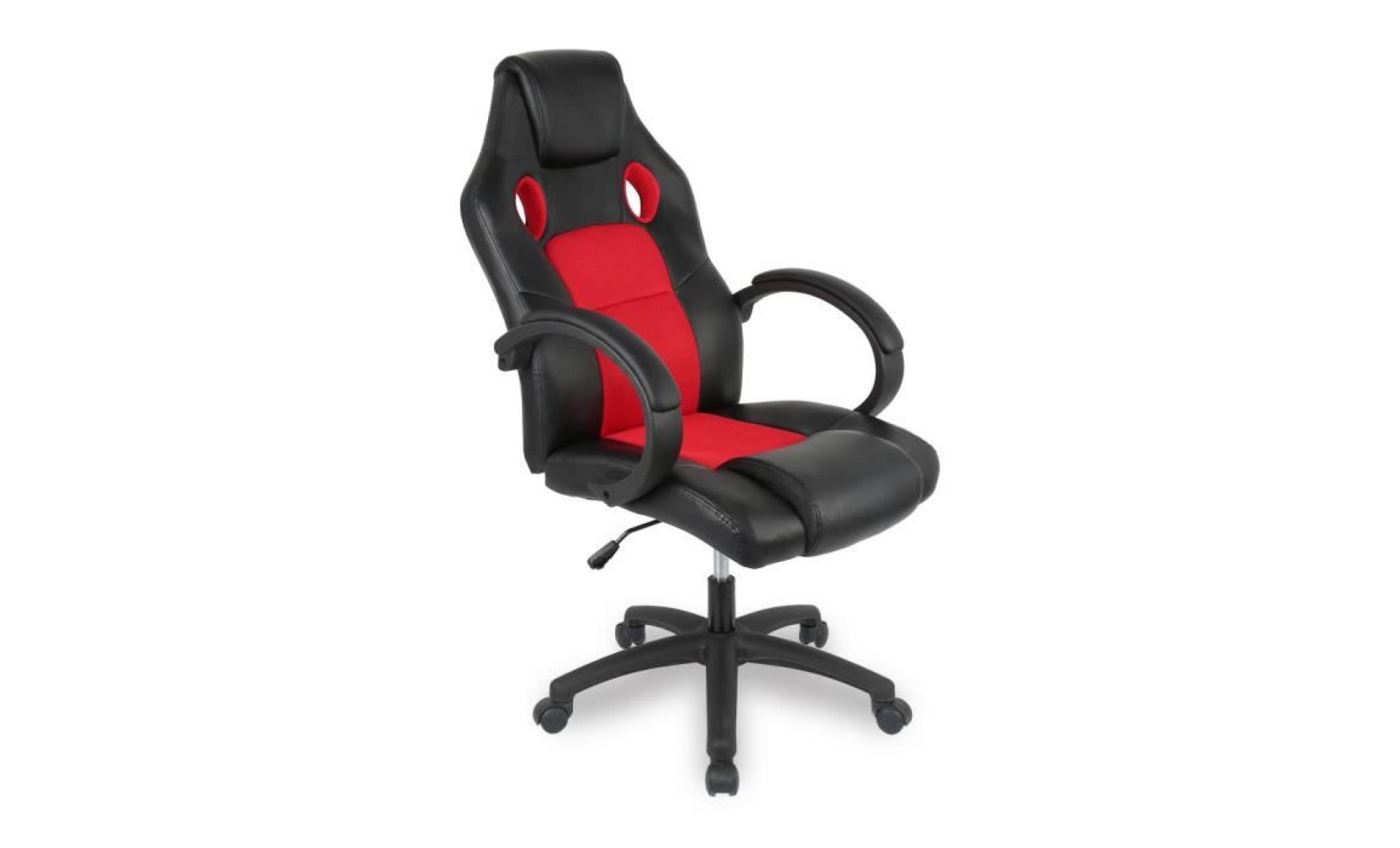 fauteuil de bureau rouge et noir 51*58 *（114 120）cm   sport   chaise bureau roues racing rembourrÉe