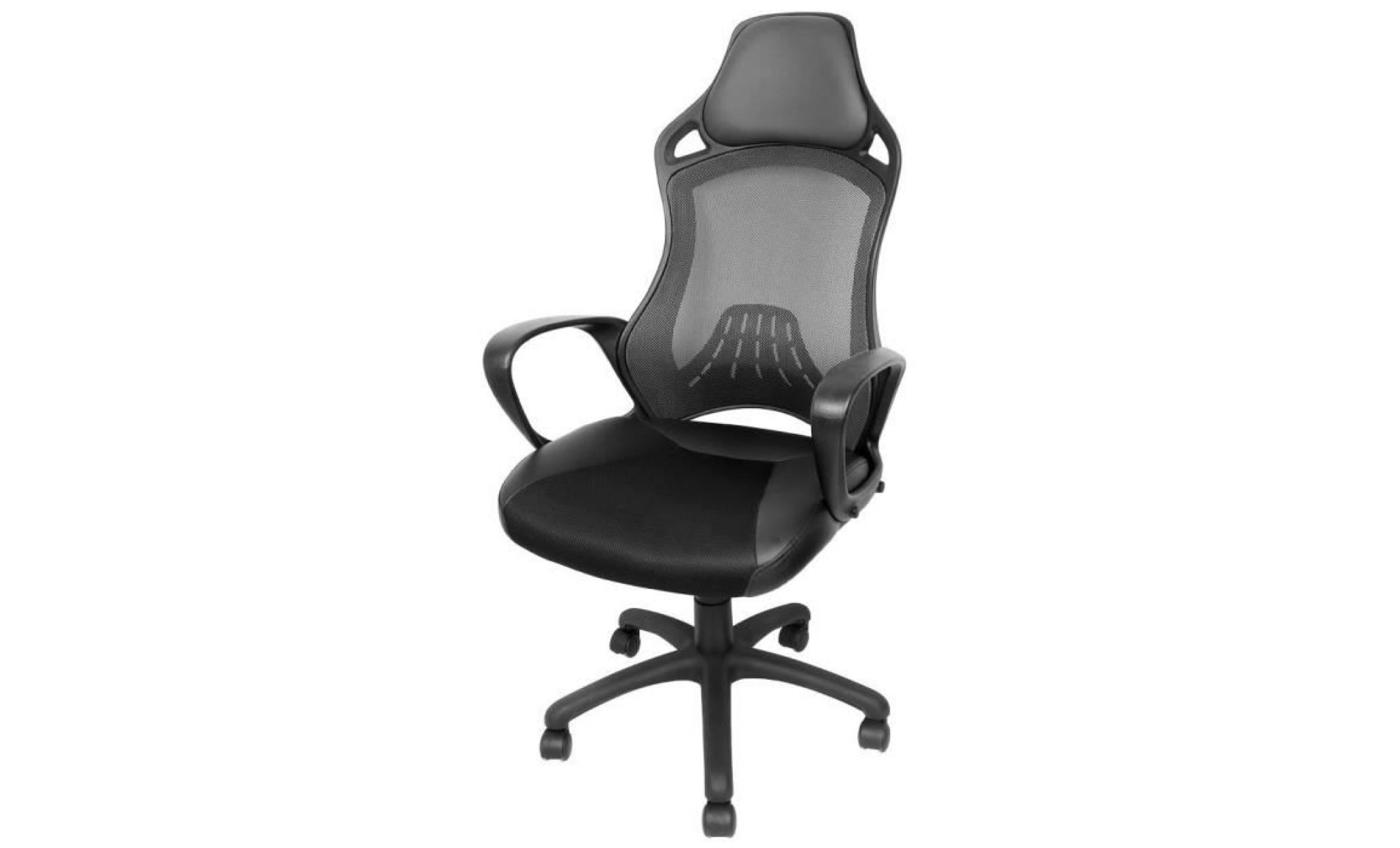 chaise de bureau   fauteuil de bureau en maille   hauteur réglable    siège ergonomique   gris   intimate wm heart