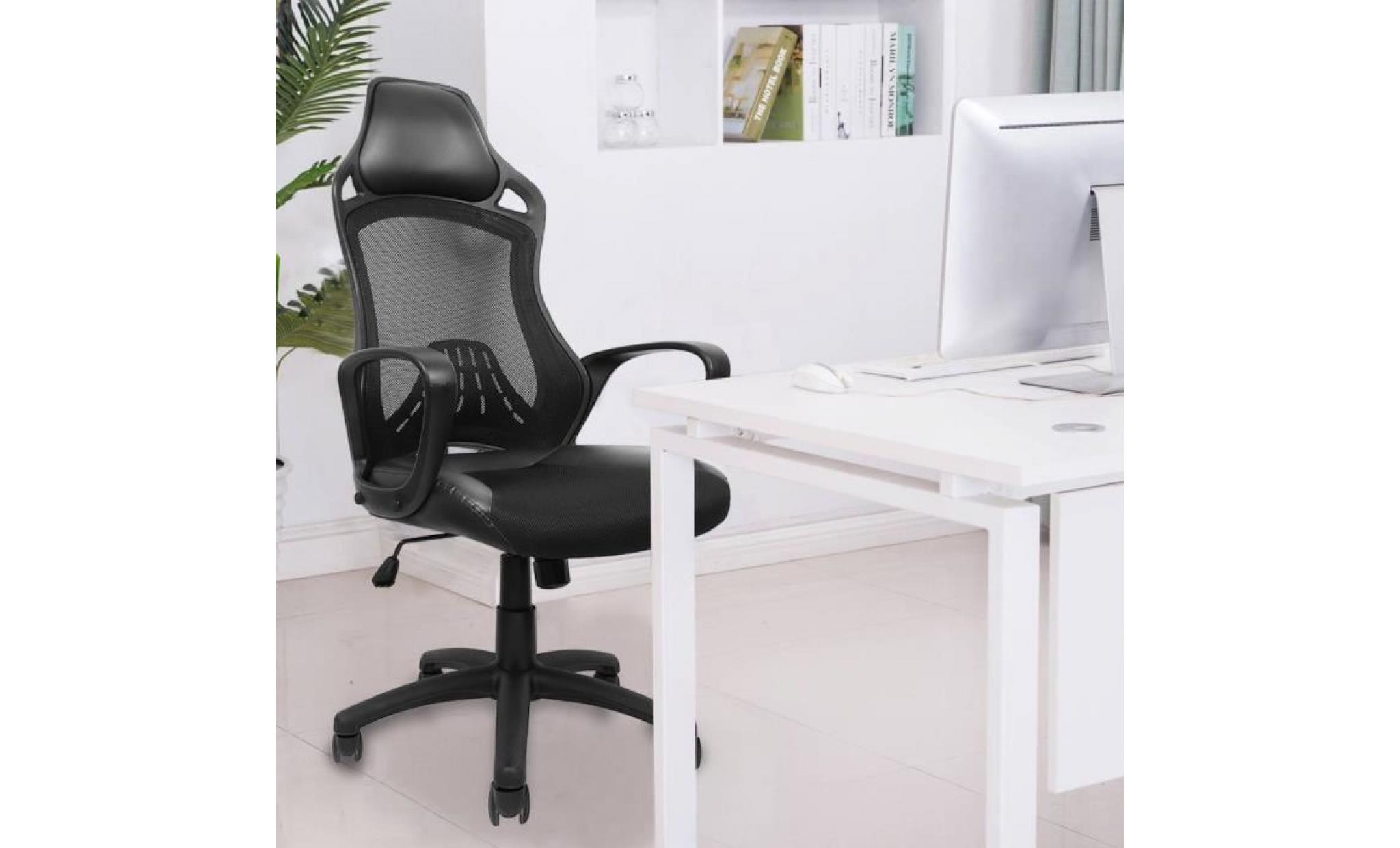 chaise de bureau   fauteuil de bureau en maille   hauteur réglable    siège ergonomique   gris   intimate wm heart pas cher