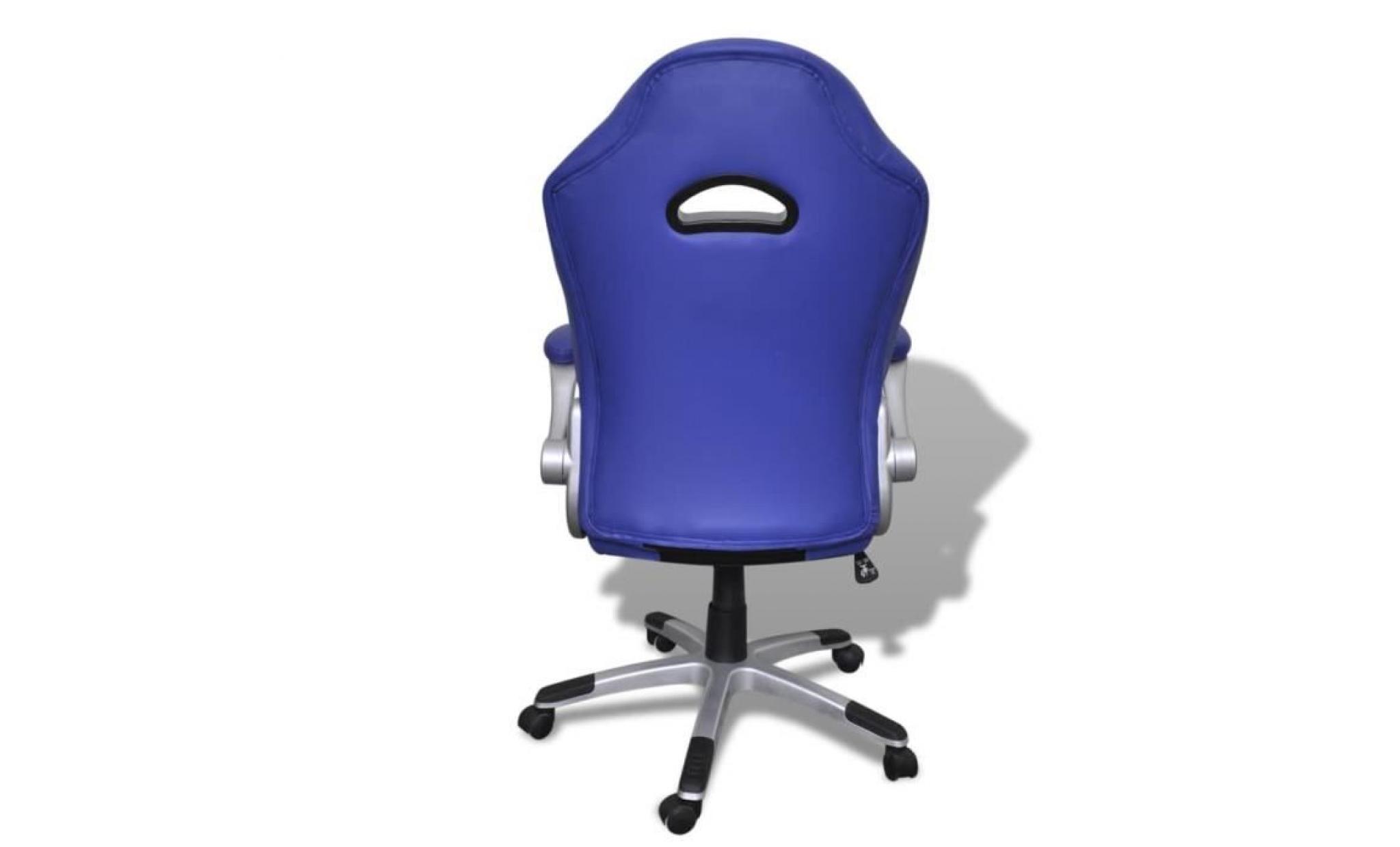 fauteuil de bureau sièges de bureau chaise de bureau scandinave contemporainen cuir mélangé noir 65 x 66 x 107  117 cm pas cher