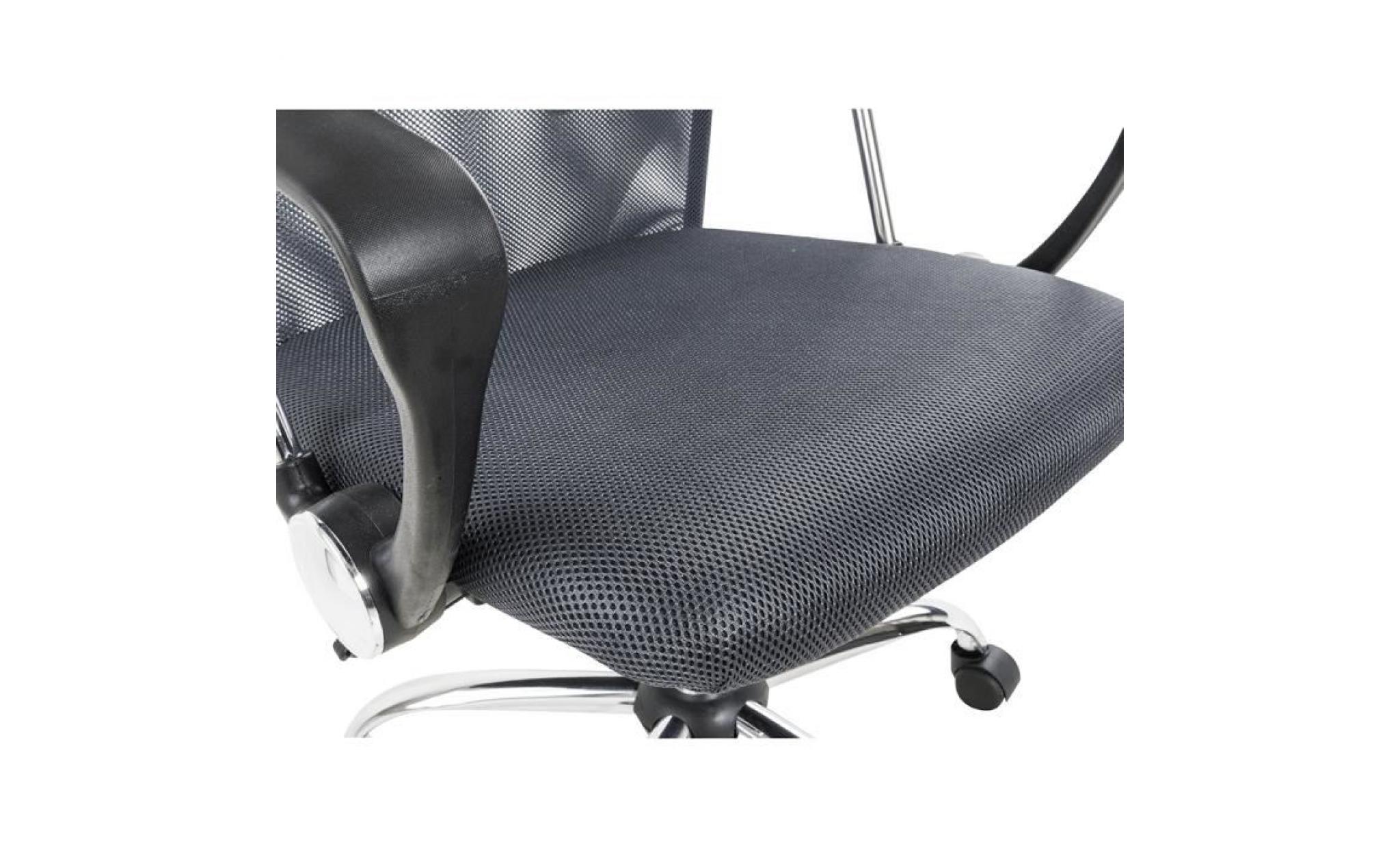 fauteuil de bureau vicky en tissu gris. pas cher