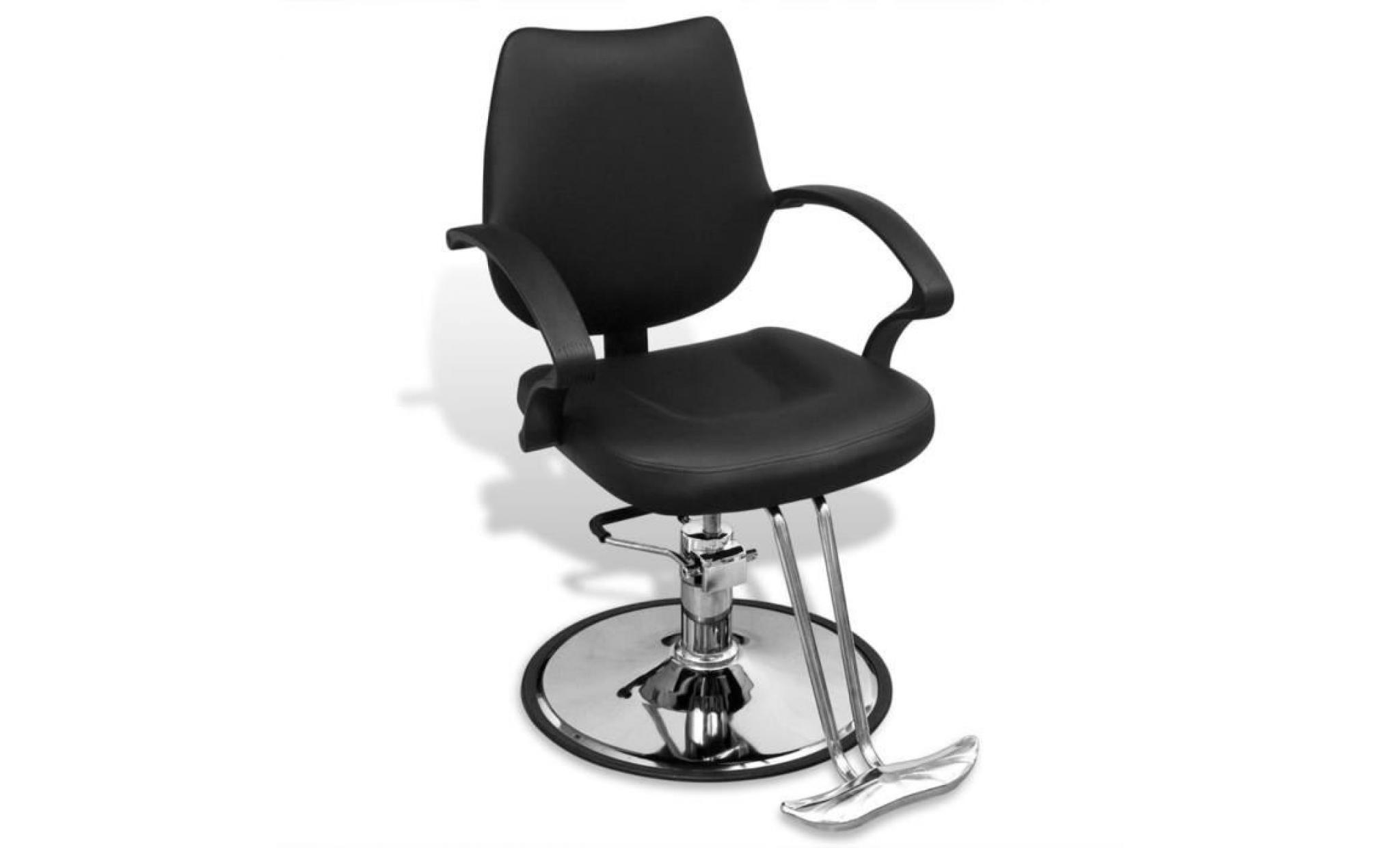 fauteuil de coiffure professionnel 120 x 120 cmmoderne chaise de coiffeuse fauteuil de barbier en cuir artificiel noir