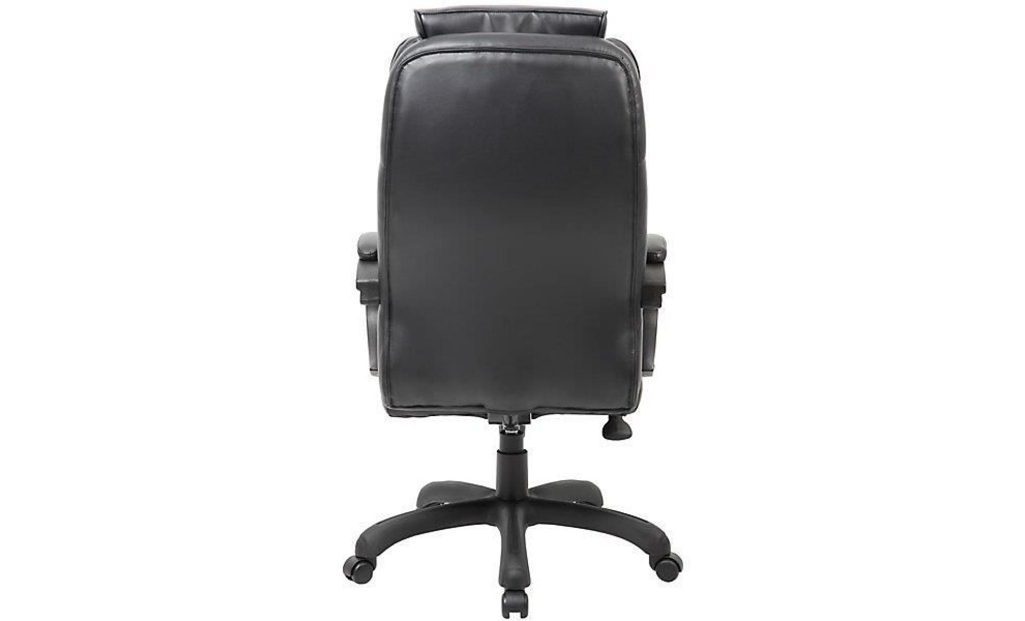 fauteuil de direction toskana   avec dossier haut et habillage cuir, noir   pas cher