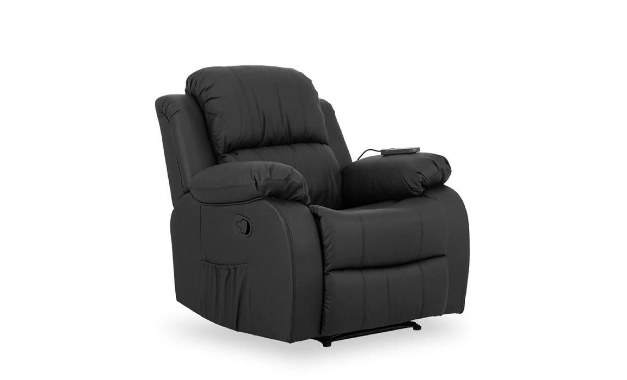 fauteuil de massage coliseum de novohogar avec système de chauffage lombaire (noir)