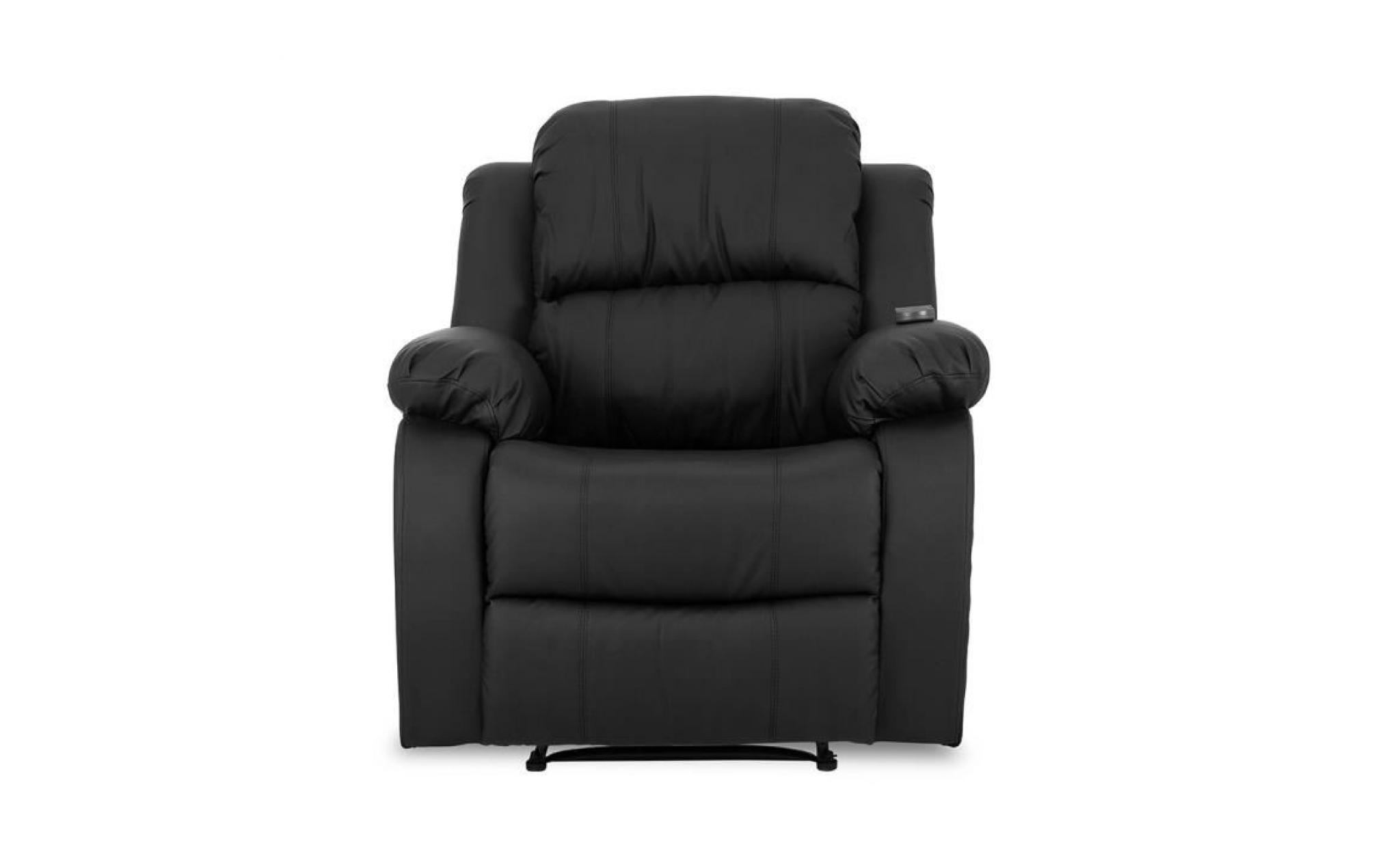 fauteuil de massage coliseum de novohogar avec système de chauffage lombaire (noir) pas cher