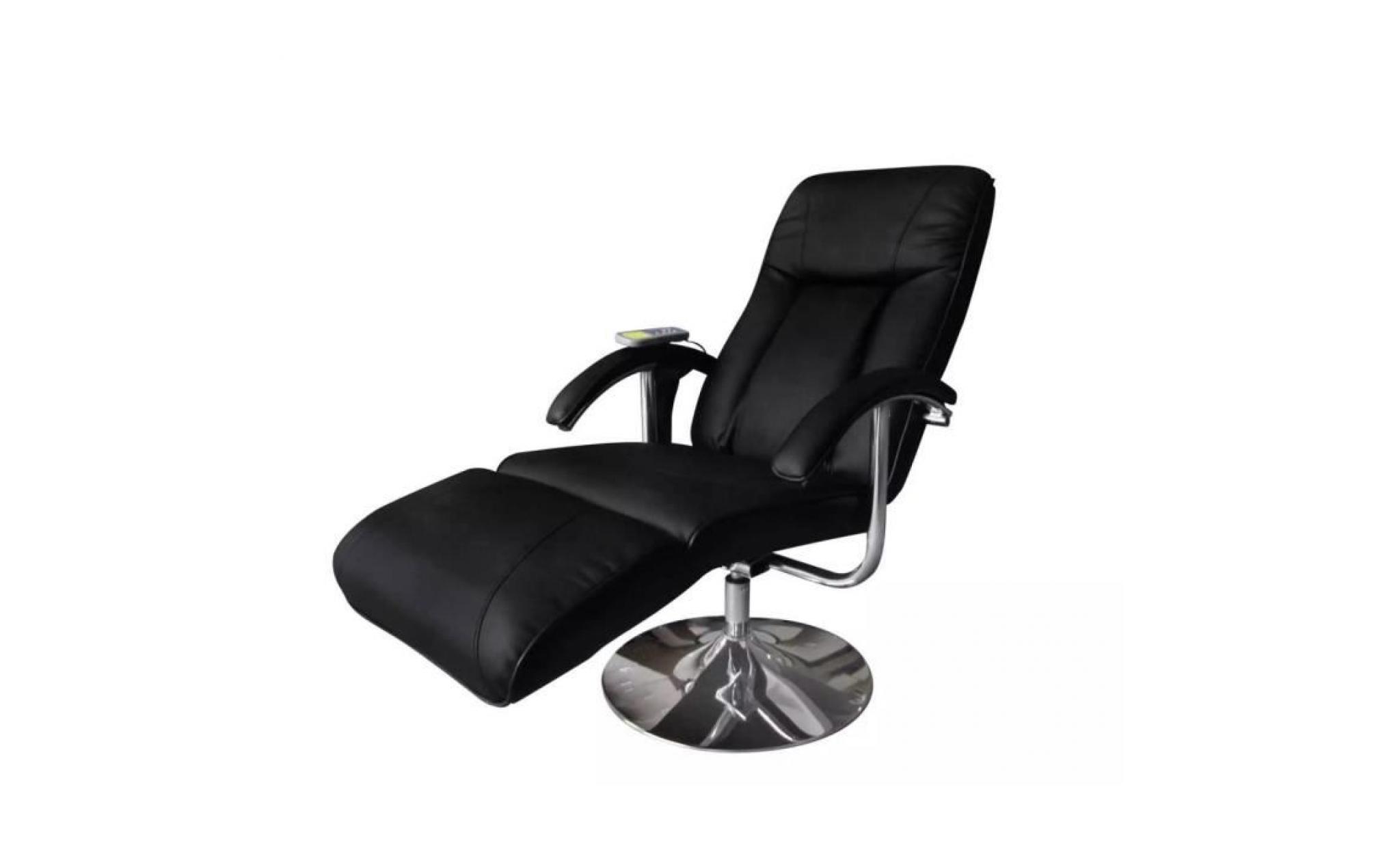 fauteuil de massage électrique cuir artificiel réglable noir chaises fauteuil relax fauteuil relaxation massage