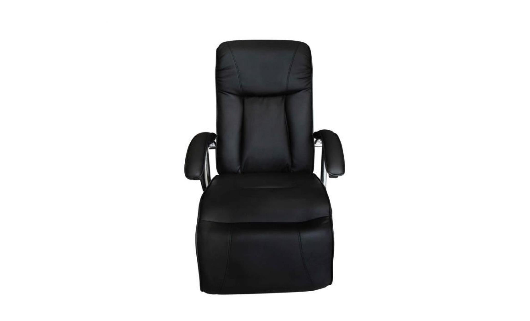fauteuil de massage électrique cuir artificiel réglable noir chaises fauteuil relax fauteuil relaxation massage pas cher