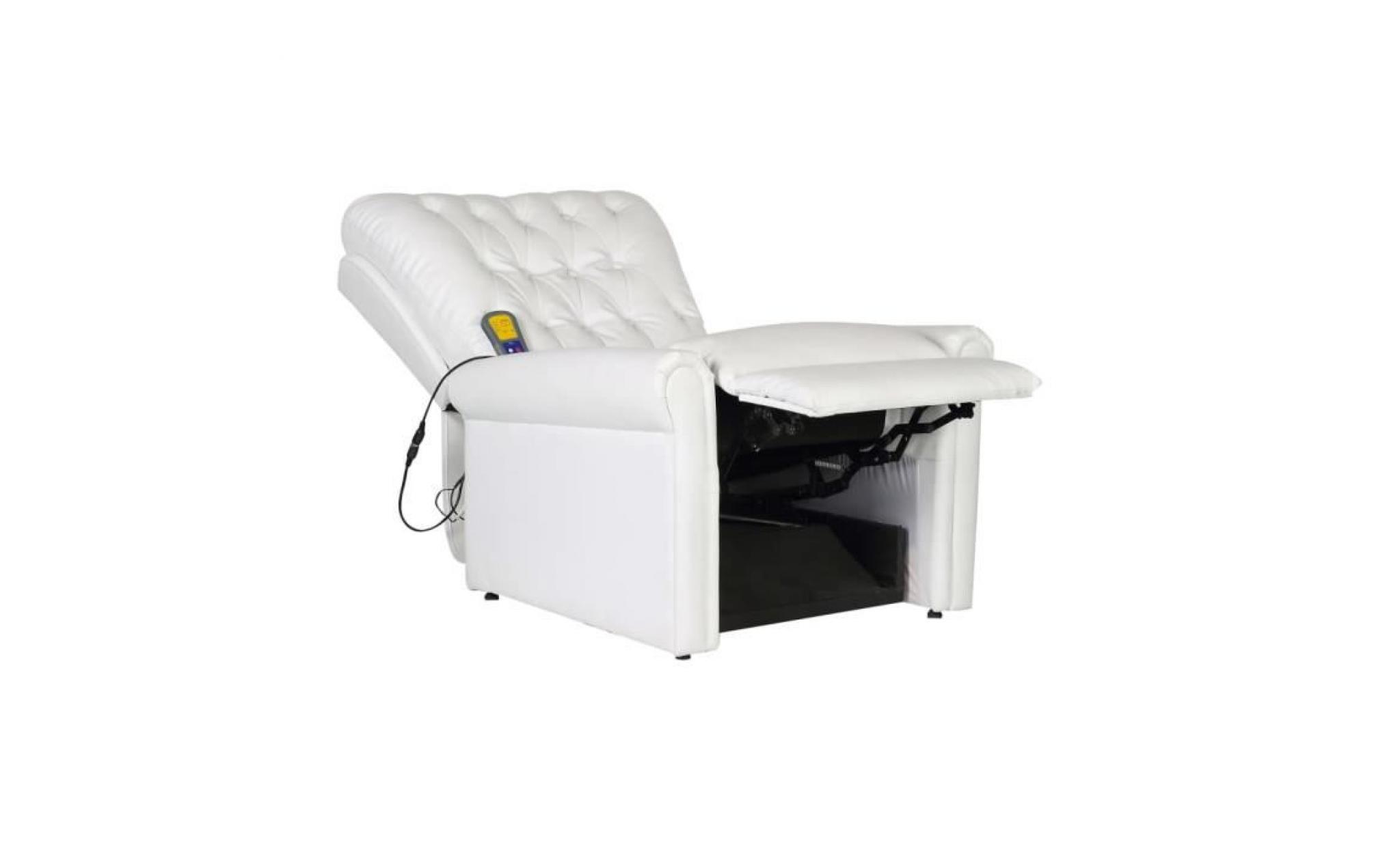 fauteuil de massage fauteuil  78 x 94 x 91 cm relaxation massage club, fauteuils inclinables électrique cuir artificiel réglable pas cher