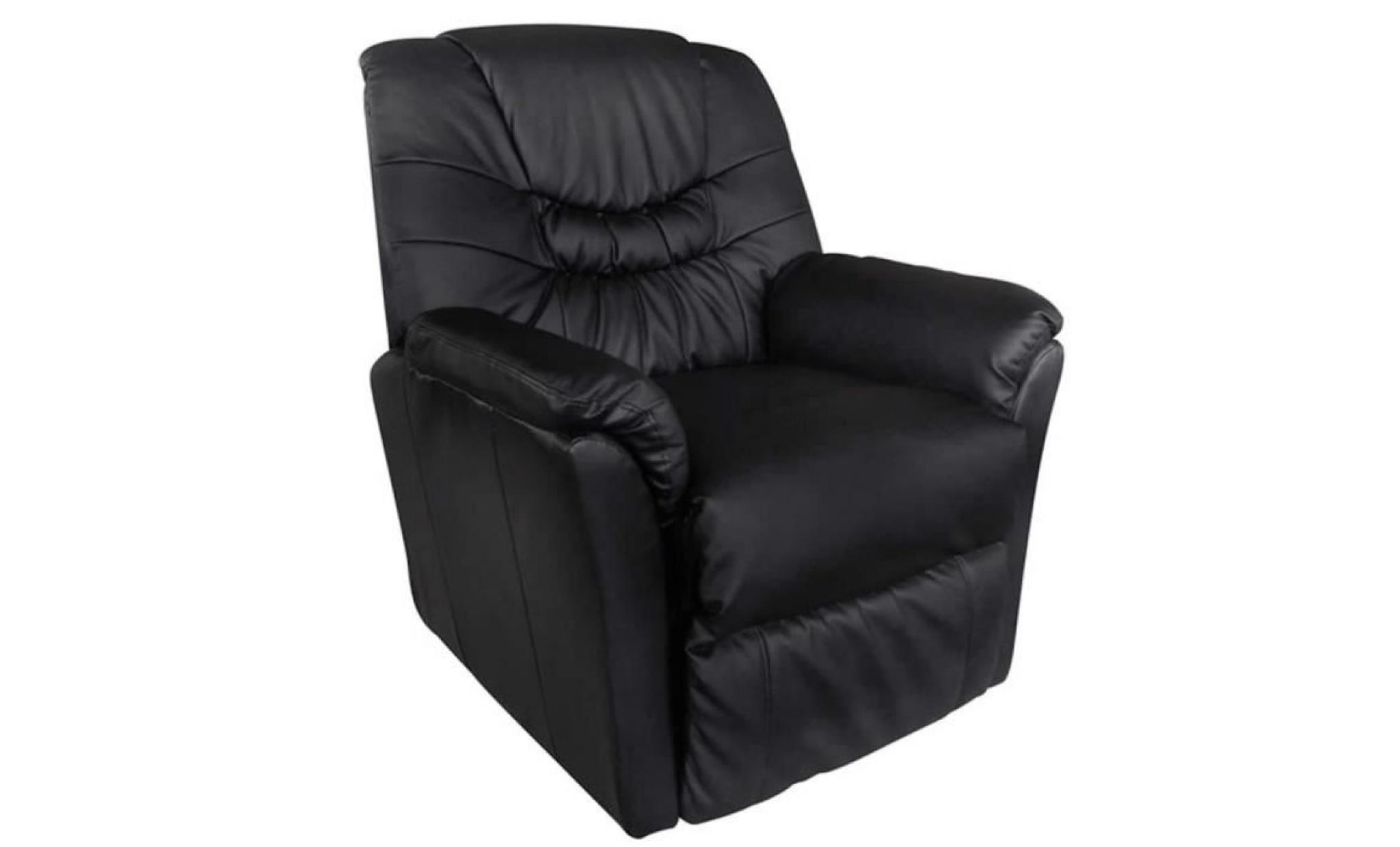 fauteuil de massage fauteuil de soins relaxant157 x 82 x 83 cm fauteuils électrique cuir artificiel noir
