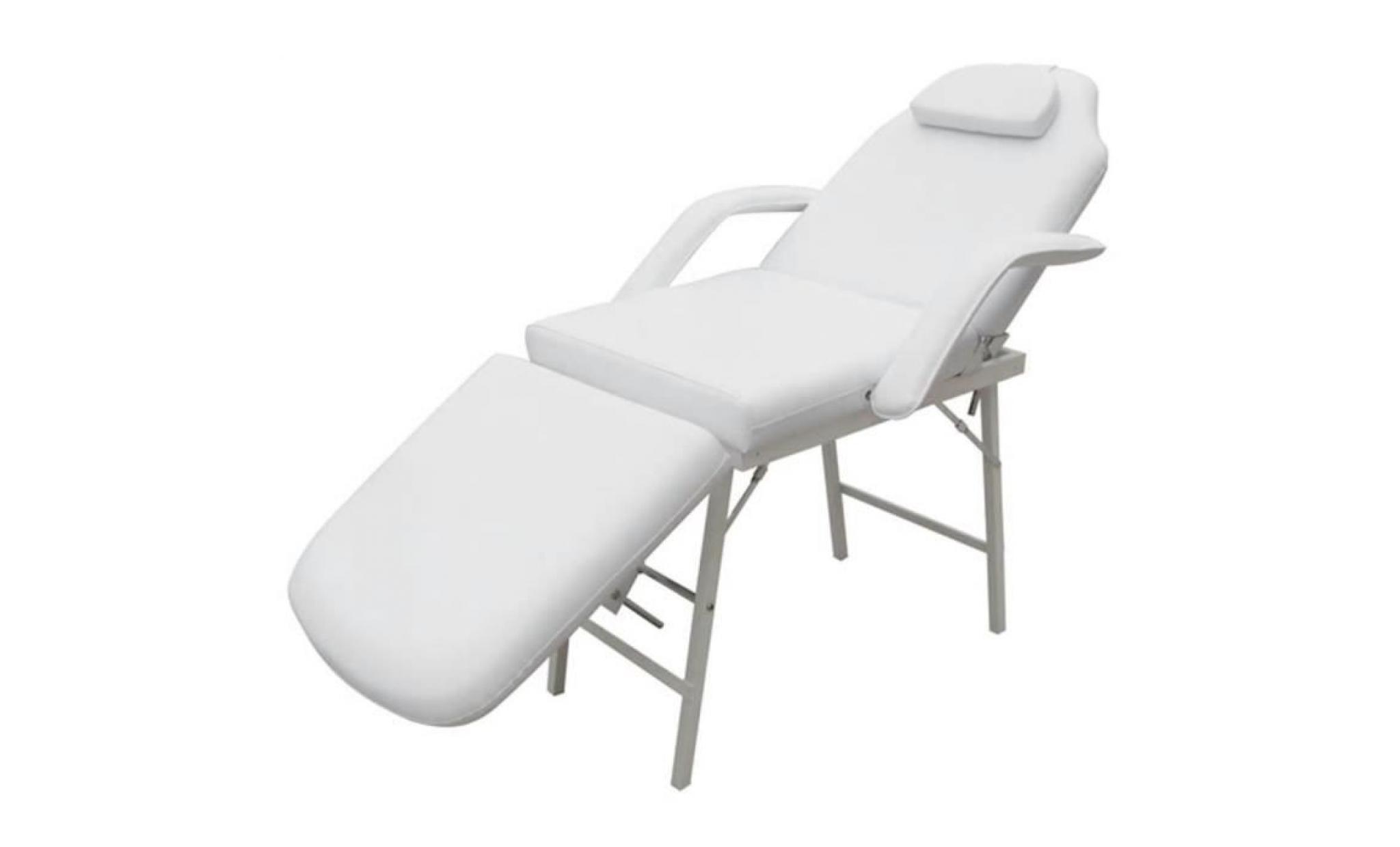 fauteuil de soins fauteuils de massage massage et relaxation inclinable et pliant blanc crème