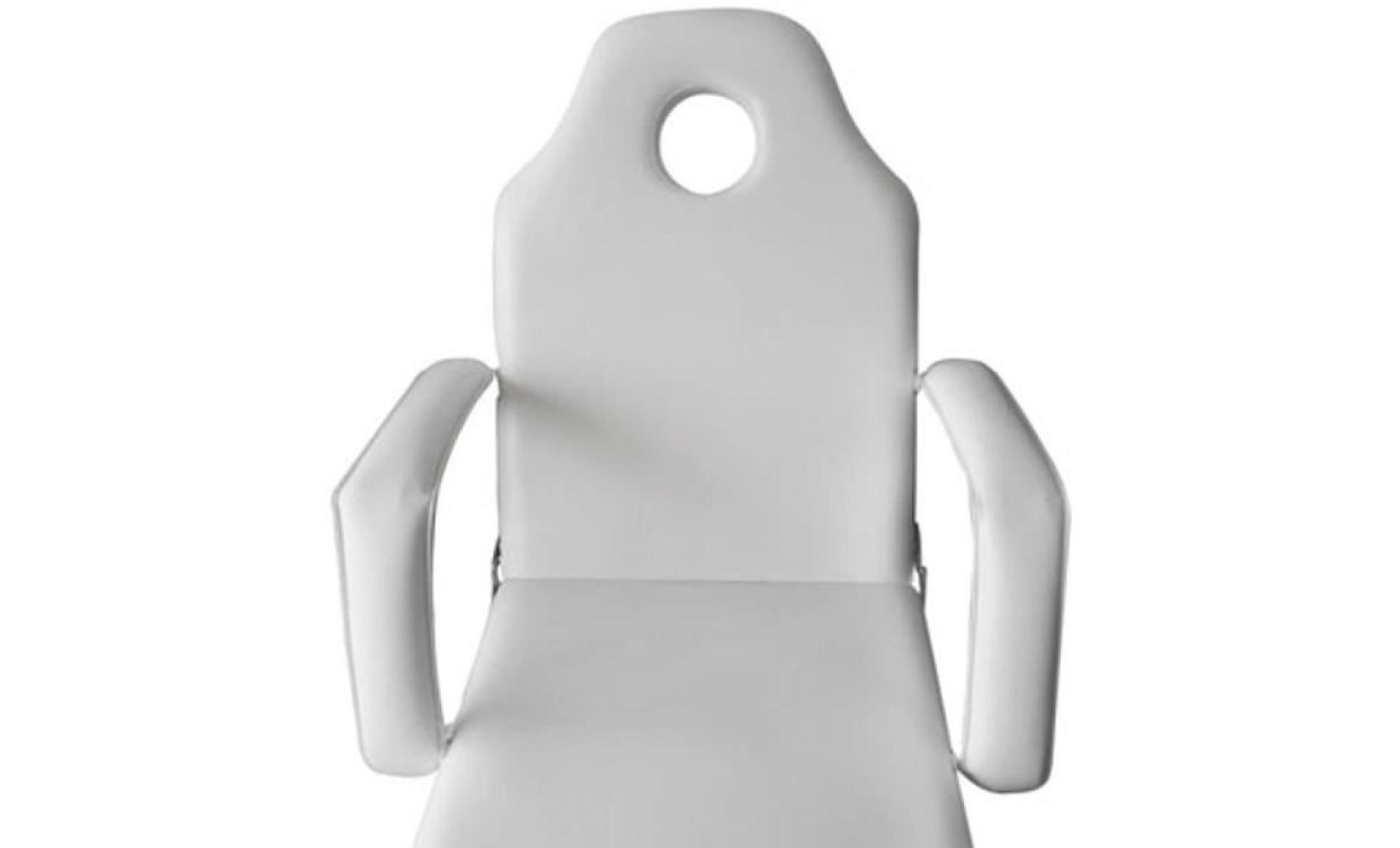 fauteuil de soins fauteuils de massage massage et relaxation inclinable et pliant blanc crème pas cher