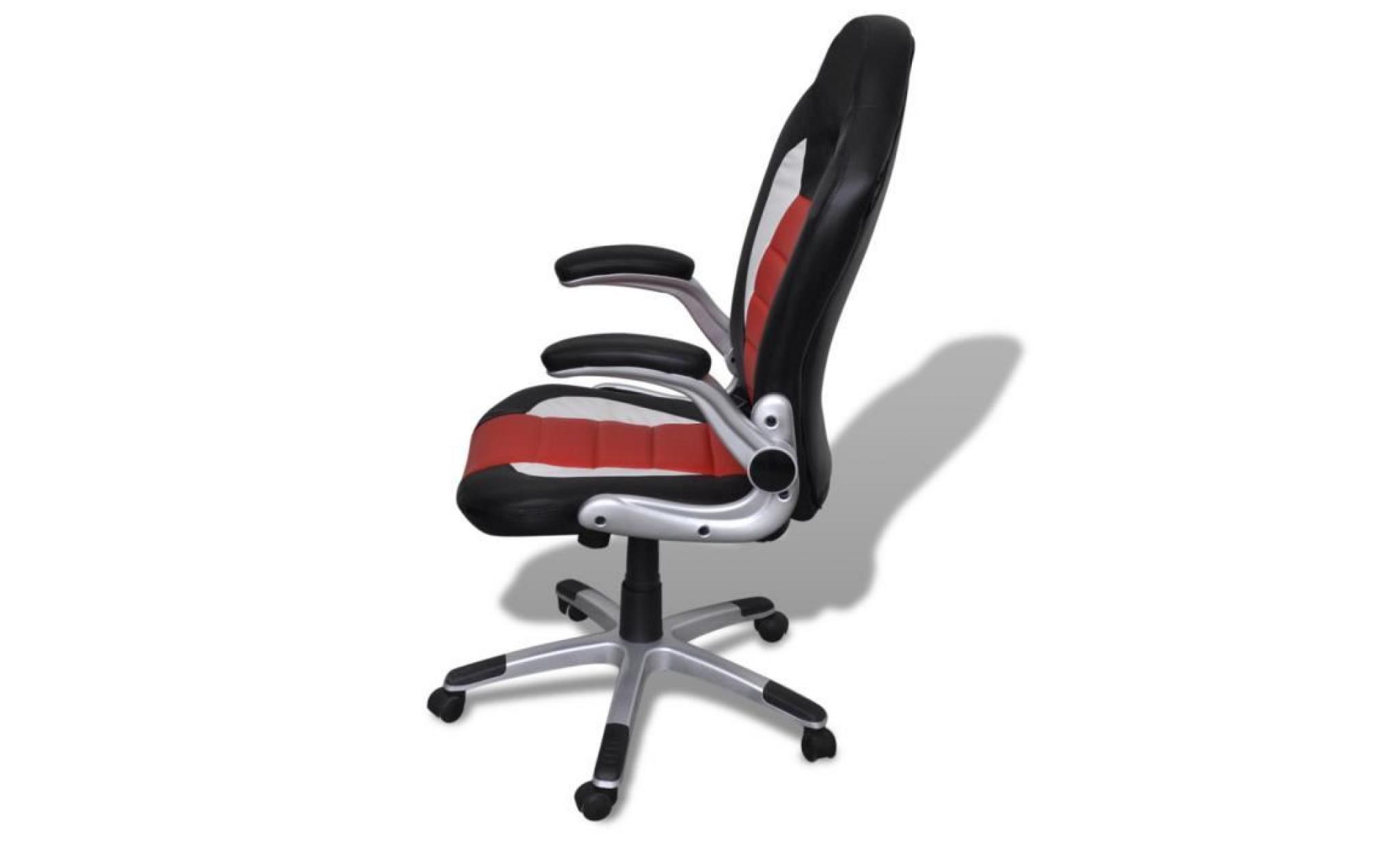 fauteuil en pu moderne de bureau chaise de conception ergonomique rÉglable en couleur orange 63 x 70 x 114  124 cm pas cher