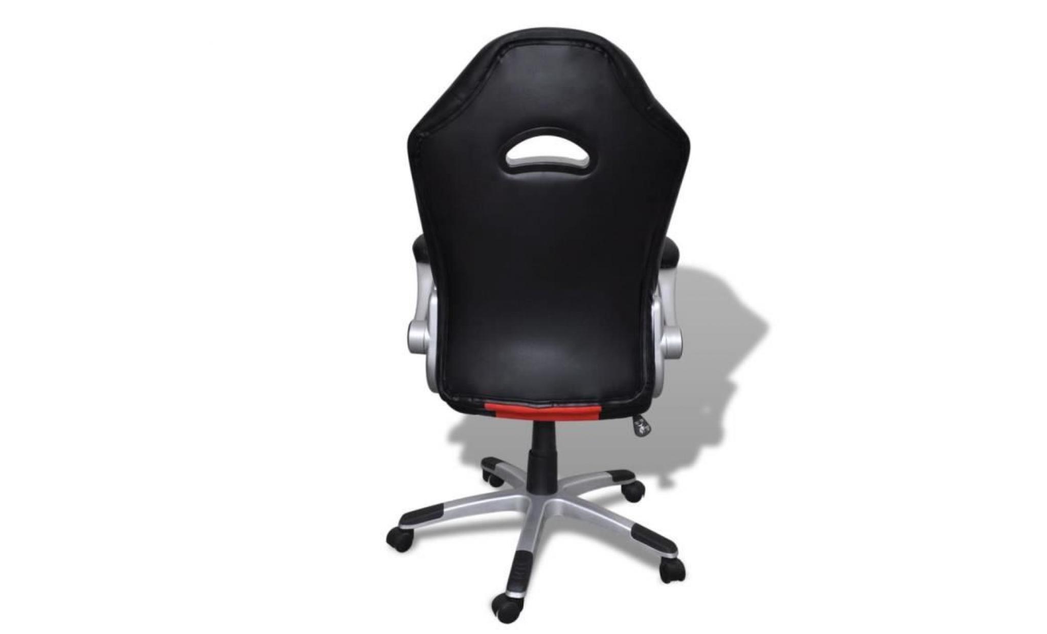 fauteuil en similicuir moderne de bureau design rouge pas cher