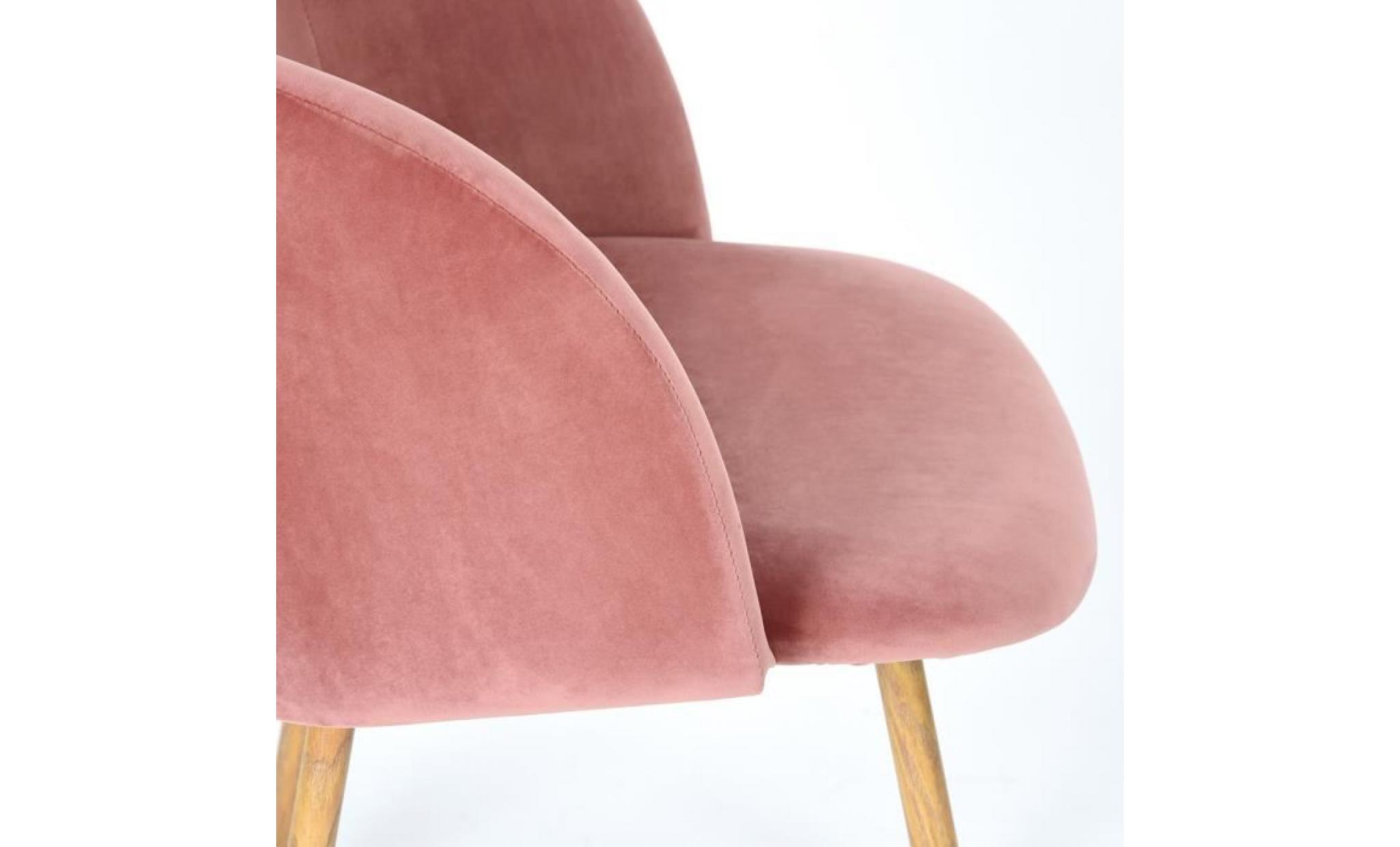 chaise scandinave velours avec accoudoirs  fauteuil de tissu vert foncé pas cher