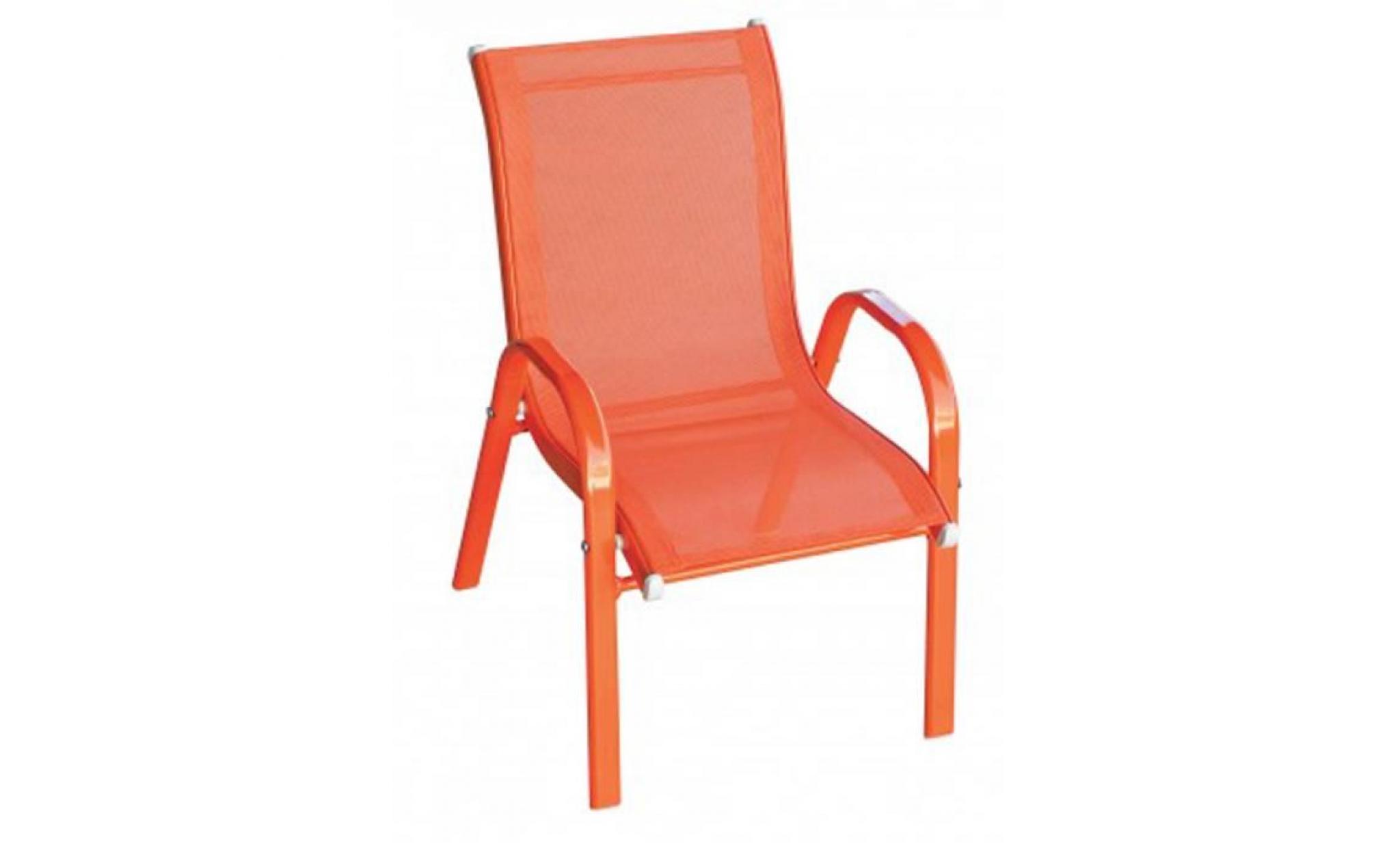 fauteuil enfant en texaline coloris orange   dim : 36 x 49 x 59 cm