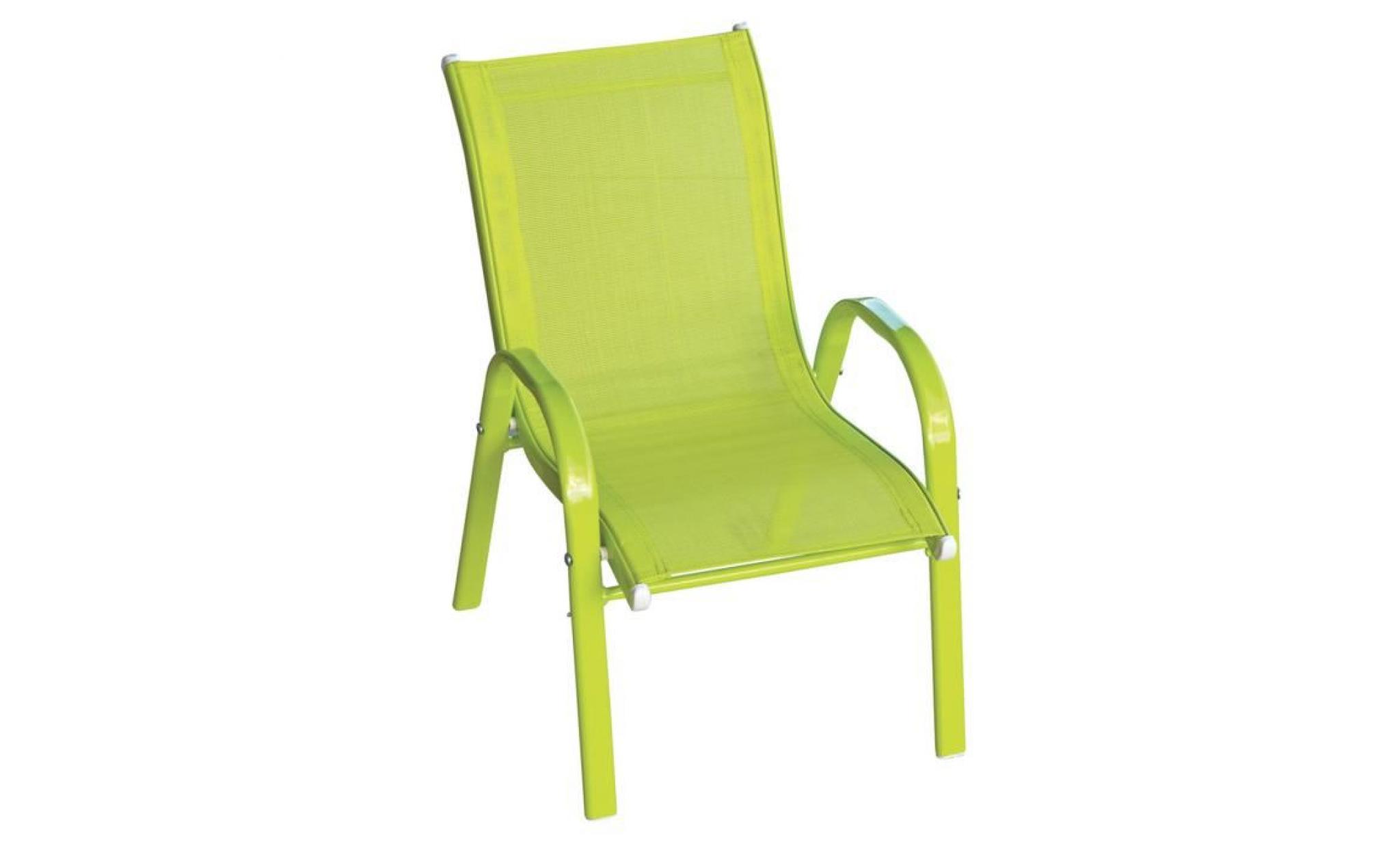 fauteuil enfant en texaline coloris vert   dim : 36 x 49 x 59 cm