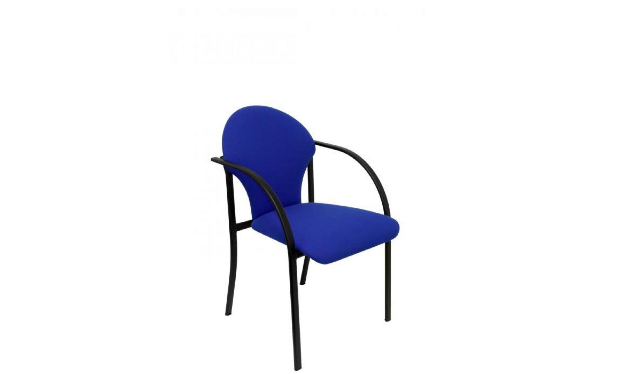 fauteuil ergonomique confiant avec accoudoirs fixes intégrés, structure empilable et noire   assise et dossier rembourrés en tissu