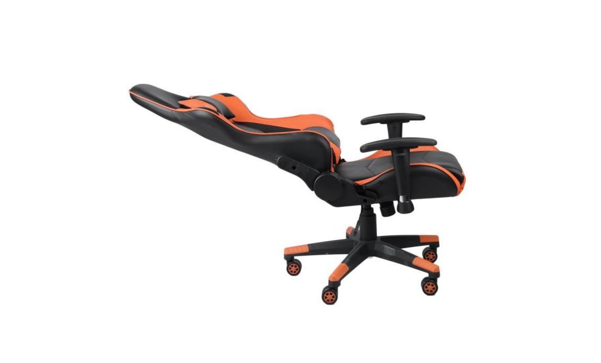 fauteuil gamer chaise de jeu fauteuil de bureau 360 degree rotation blanc pas cher