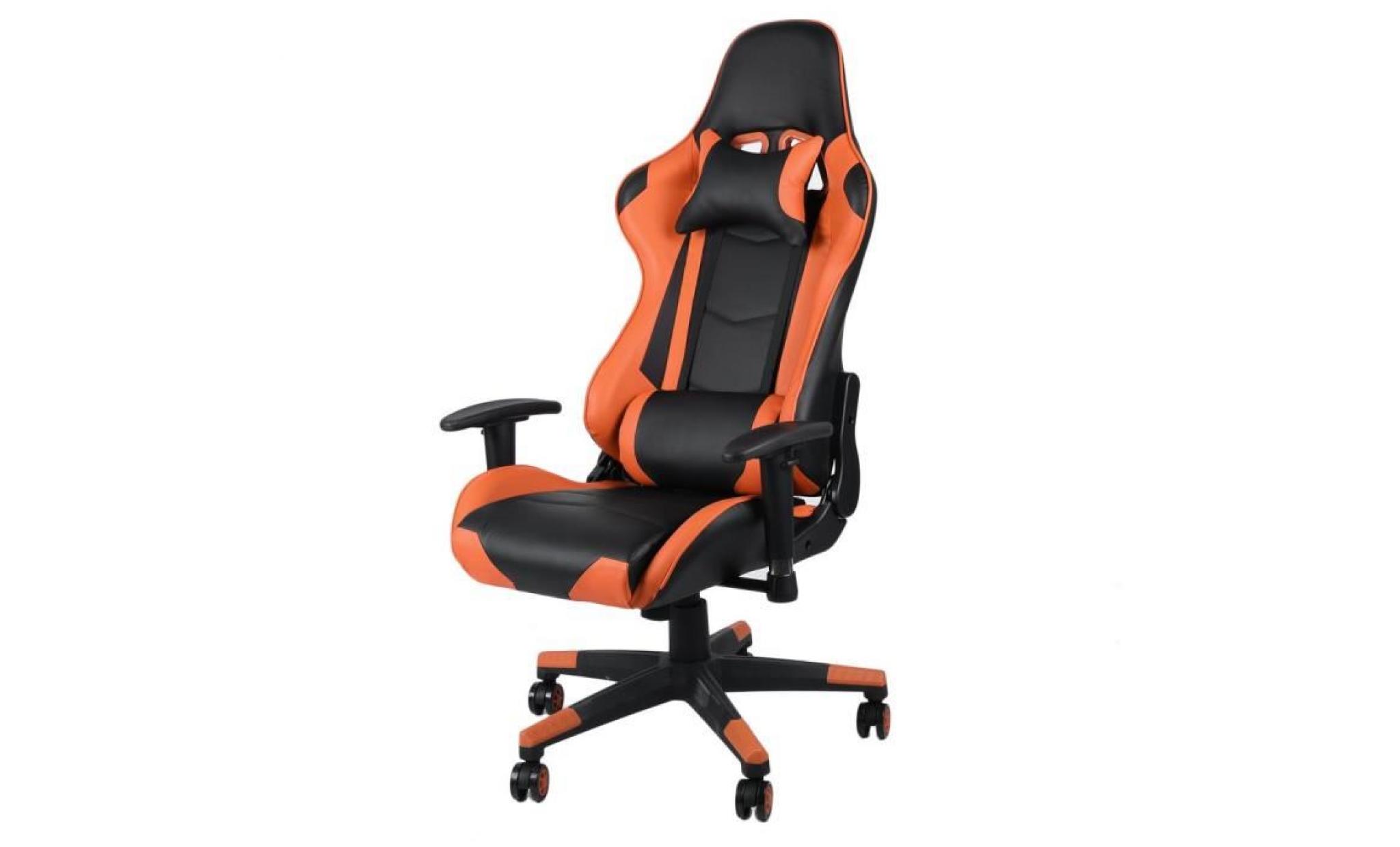 fauteuil gaming   orange   chaise de jeu