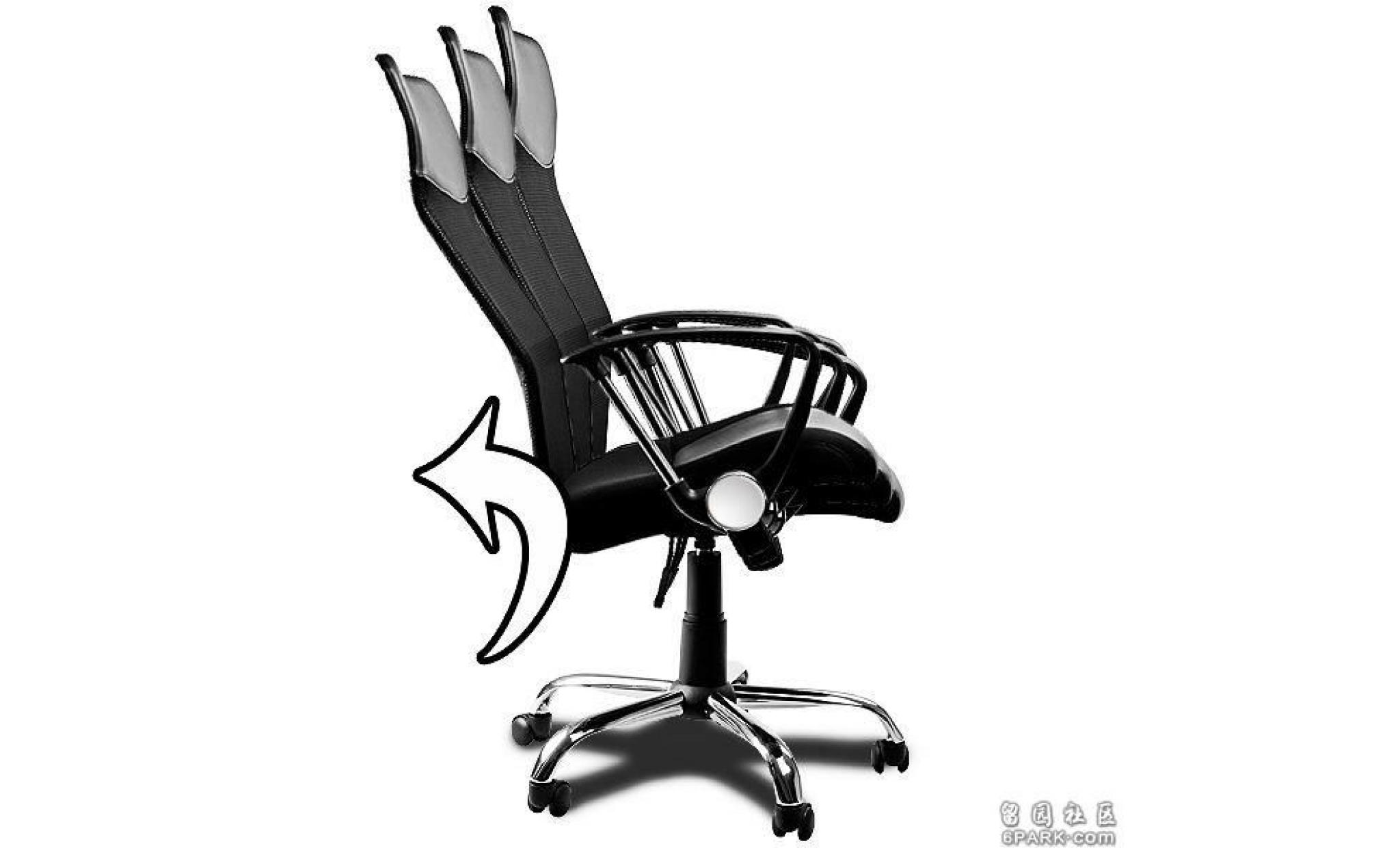 fauteuil   lot de 2 fauteuil chaise de bureau noir inclinable pour ordinateur hauteur réglable pas cher
