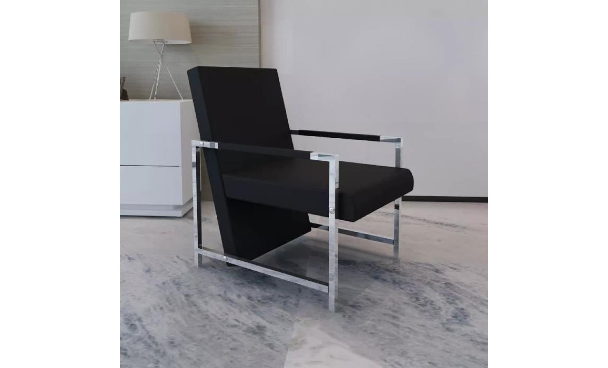 fauteuil magnifique avec pieds chromés noir fauteuil de bureau fauteuil gamer fauteuil scandinave