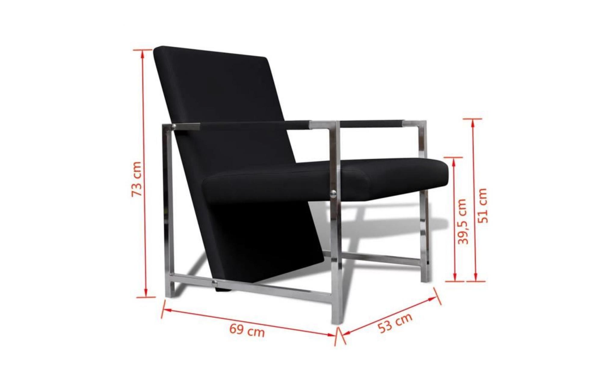 fauteuil magnifique avec pieds chromés noir fauteuil de bureau fauteuil gamer fauteuil scandinave pas cher