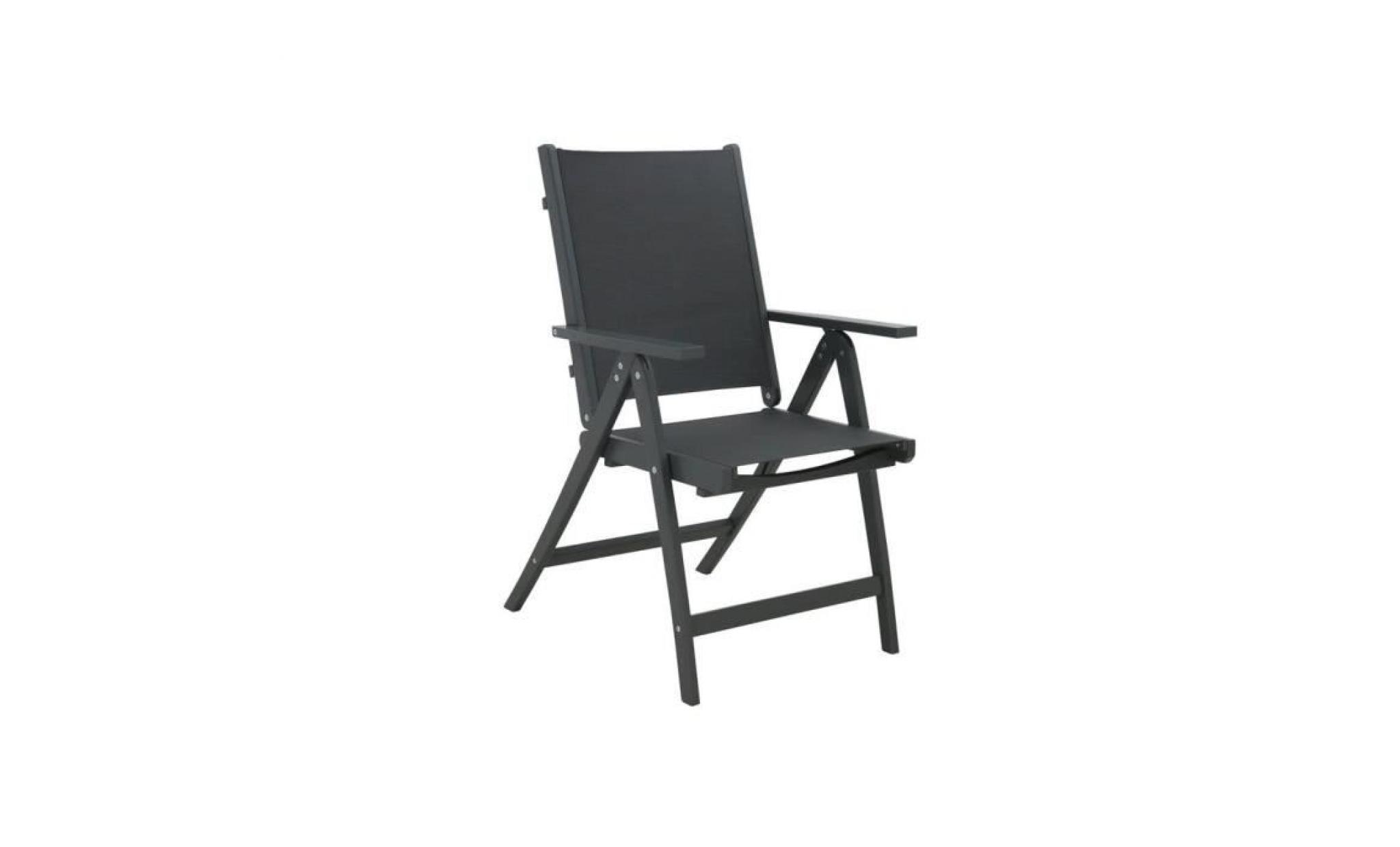 fauteuil multiposition en acacia fsc cambera gris   {marque}