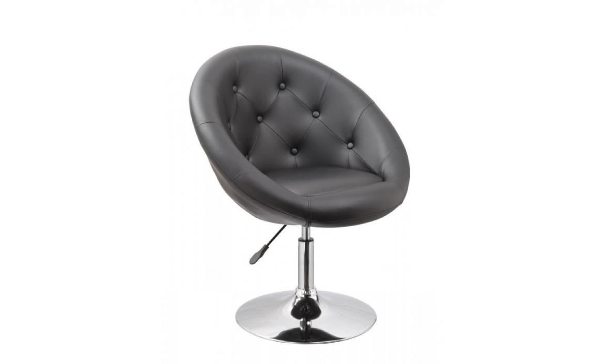 fauteuil oeuf capitonné design cuir pu chaise bureau blanc fal09001