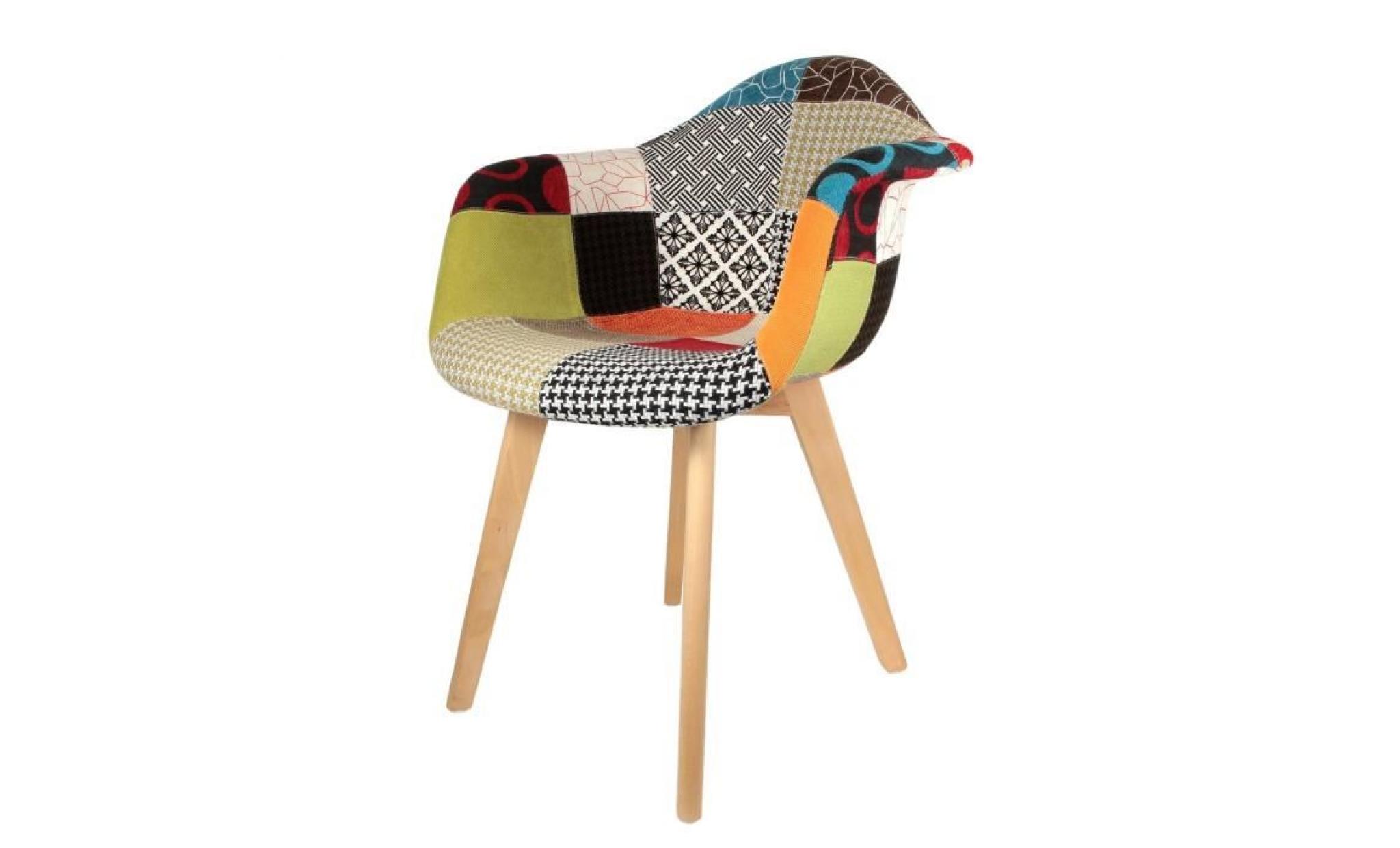 fauteuils patchwork lot de 2   multicolor