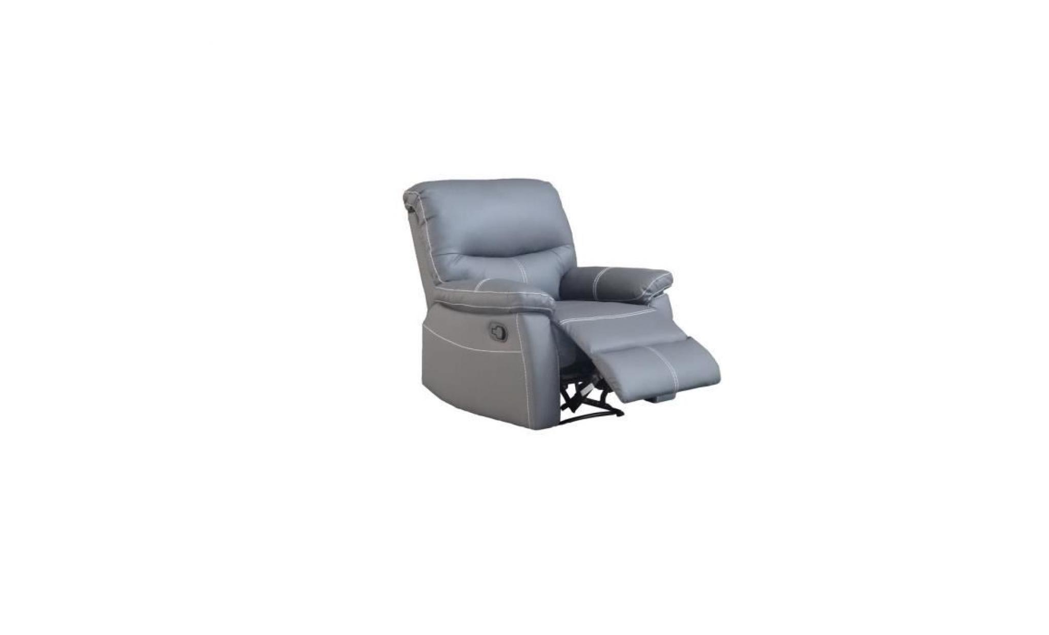 fauteuil relax gris dina