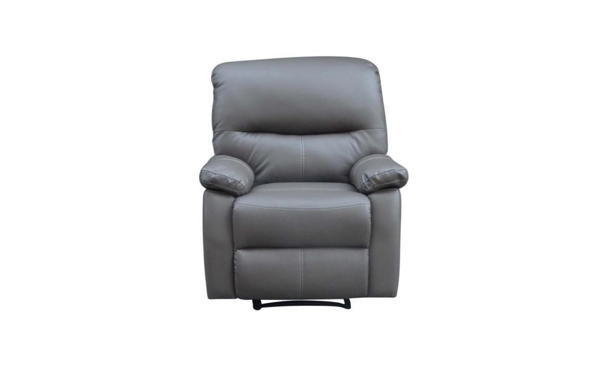 fauteuil relax lincoln   taupe pas cher