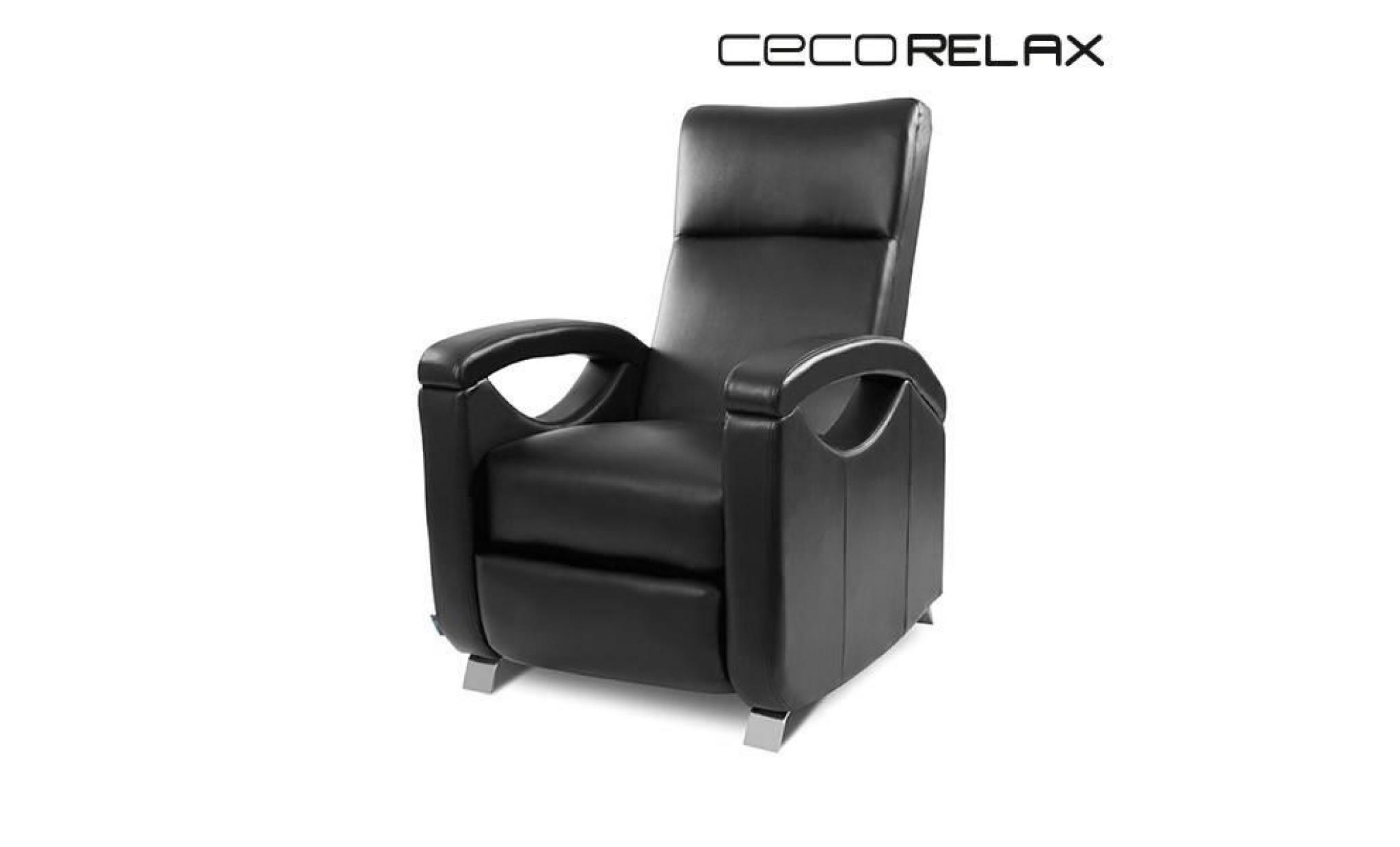 fauteuil relax masseur push back noir cecorelax 6025