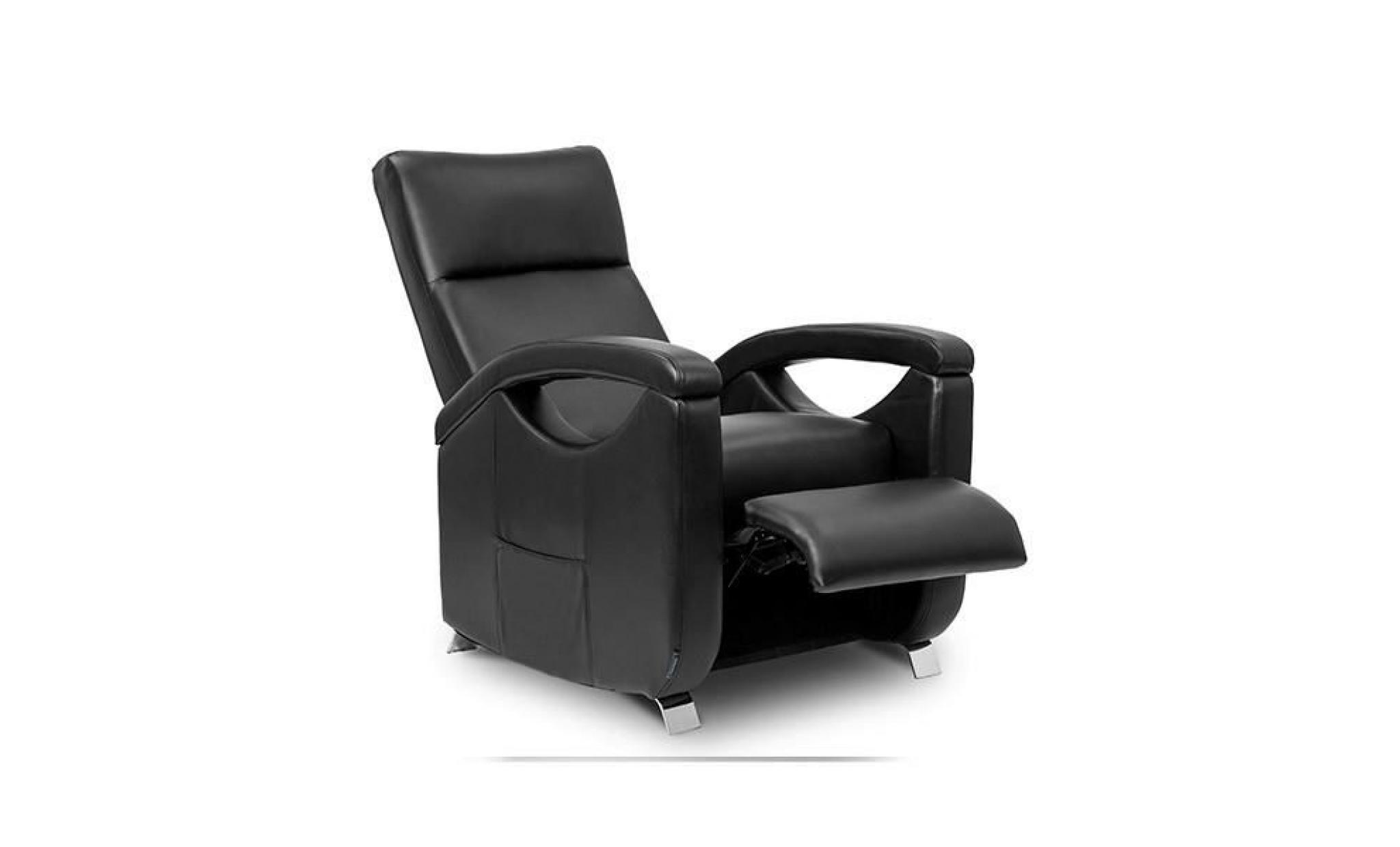 fauteuil relax masseur push back noir cecorelax 6025 pas cher
