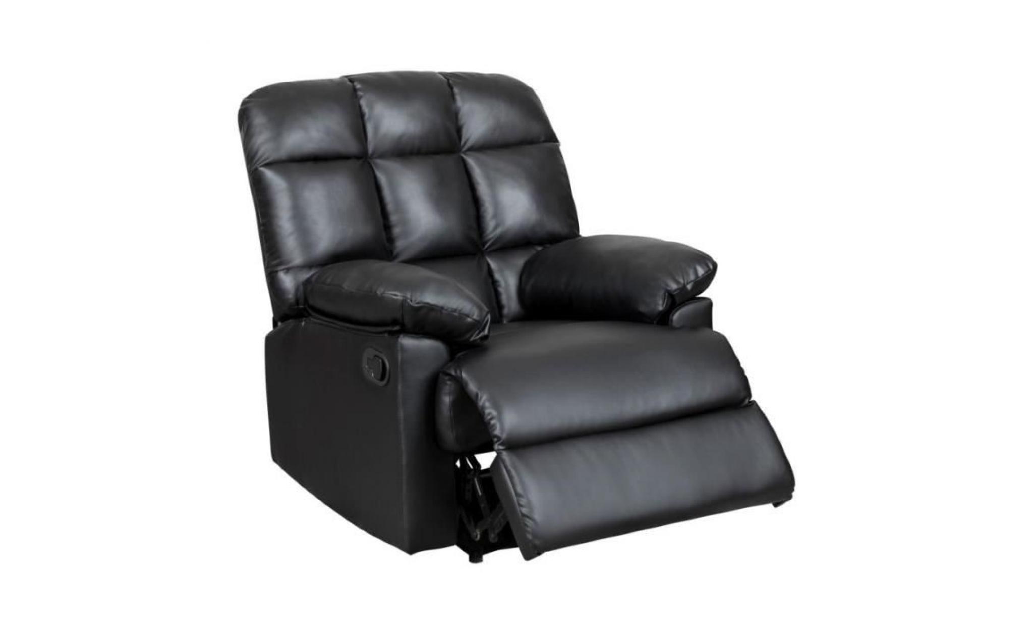 fauteuil relax noir jack